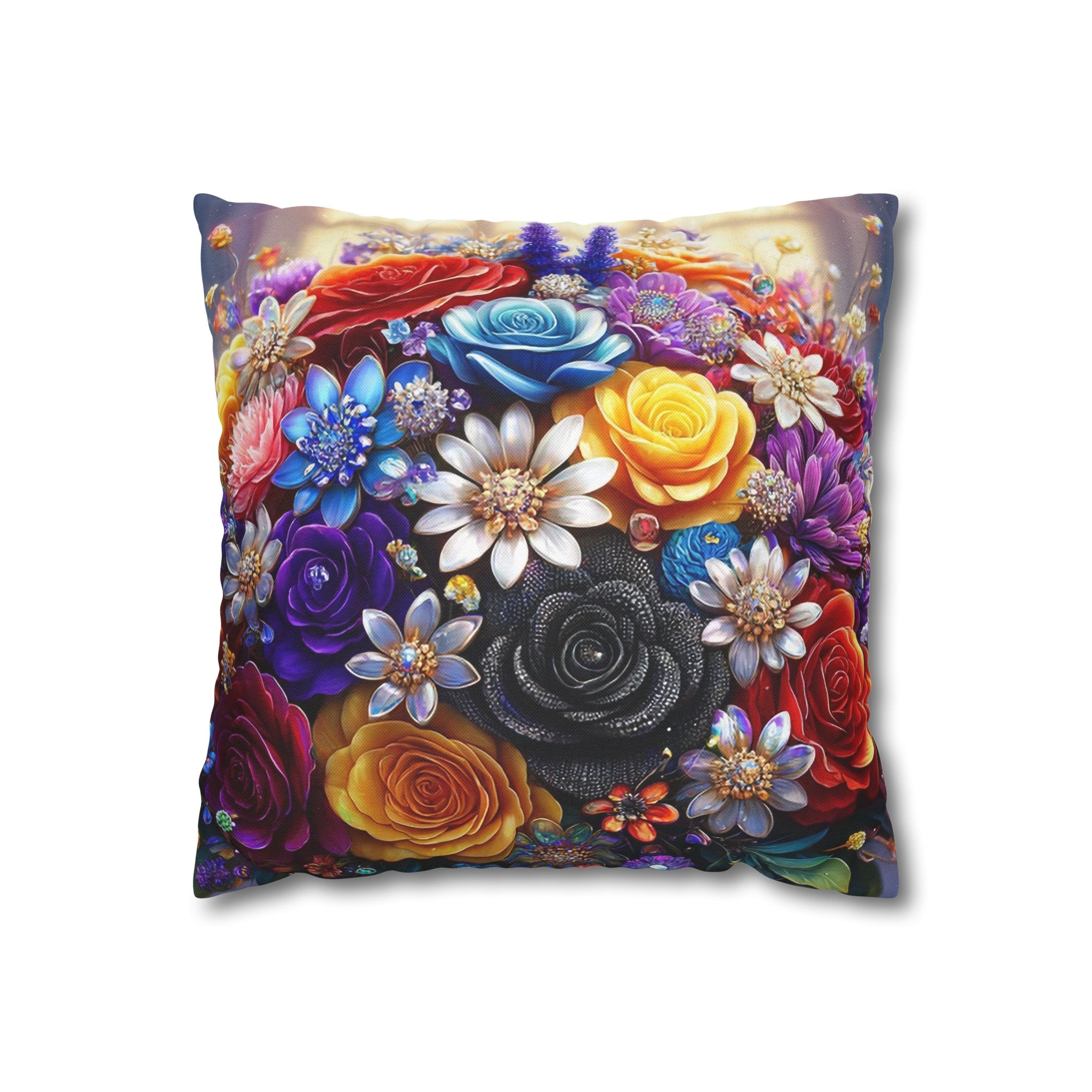 Colourful Bouquet (1) - Polyester Square Pillowcase