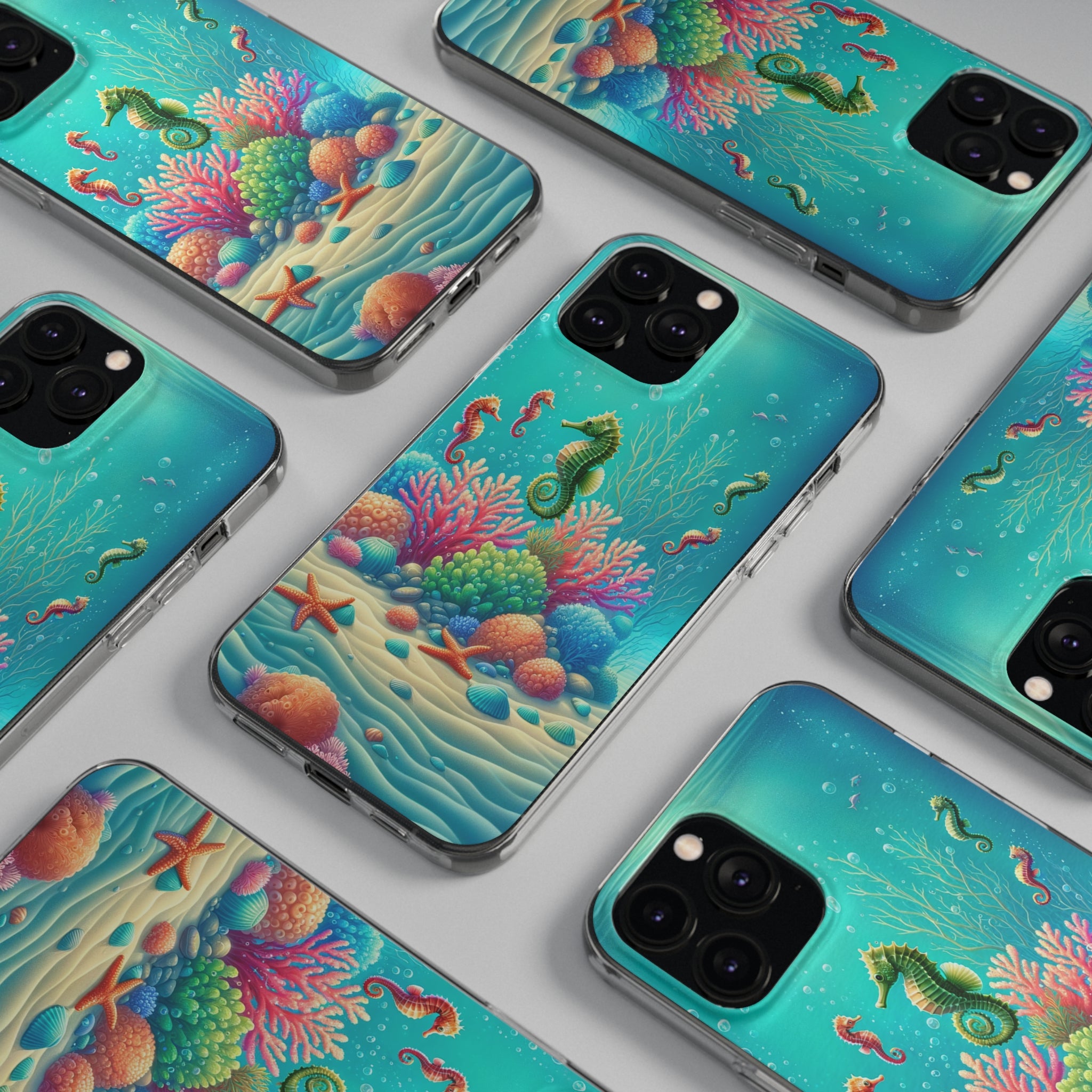 Seahorses - Soft Phone Case