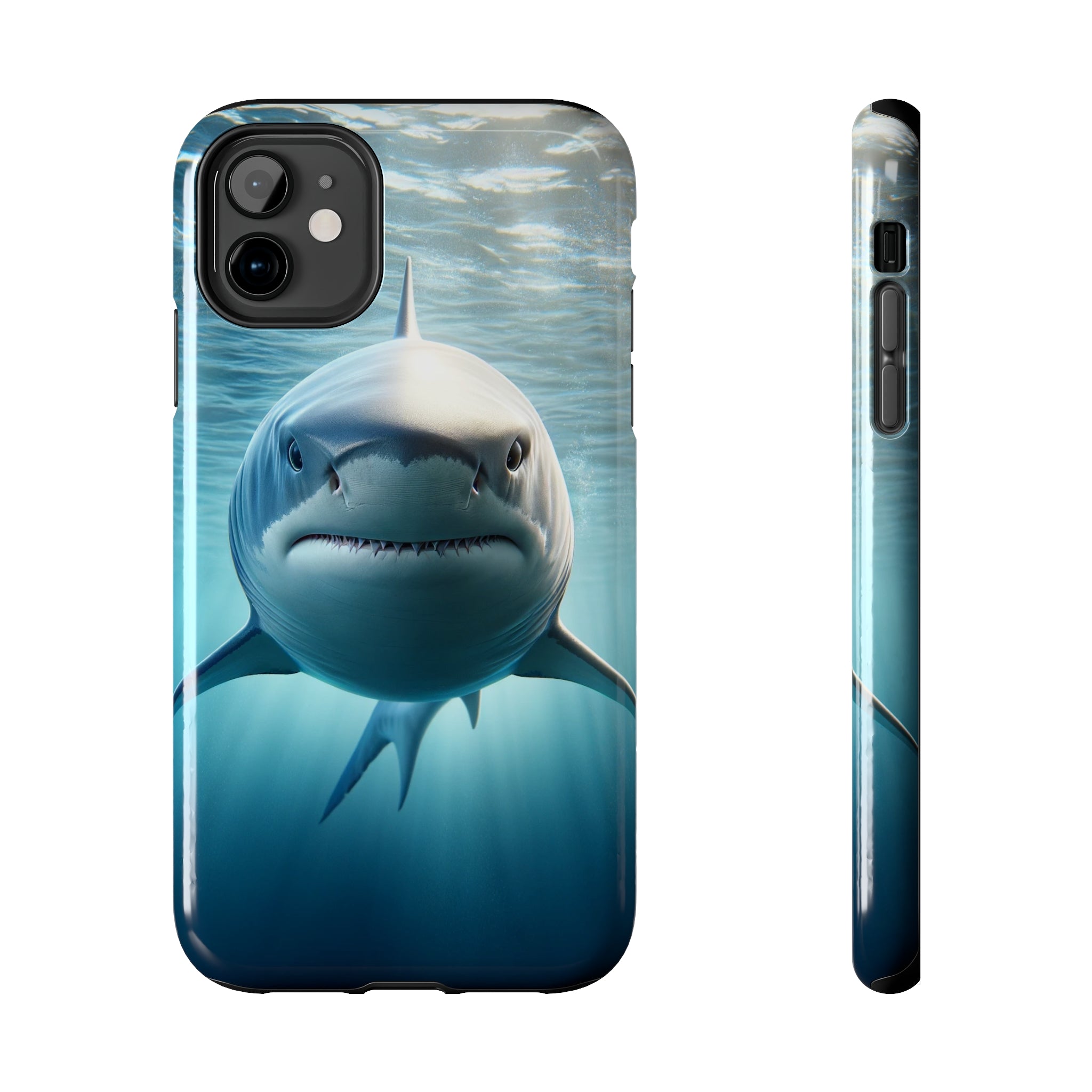 Curious shark - Tough Phone Case