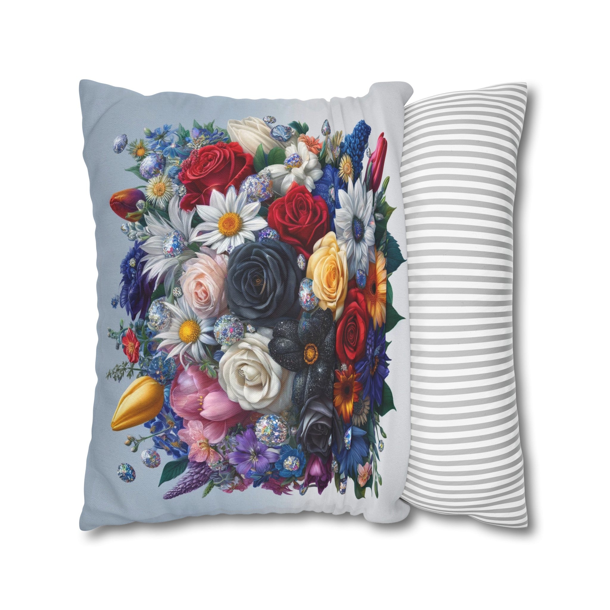 Colourful Bouquet (6) - Polyester Square Pillowcase