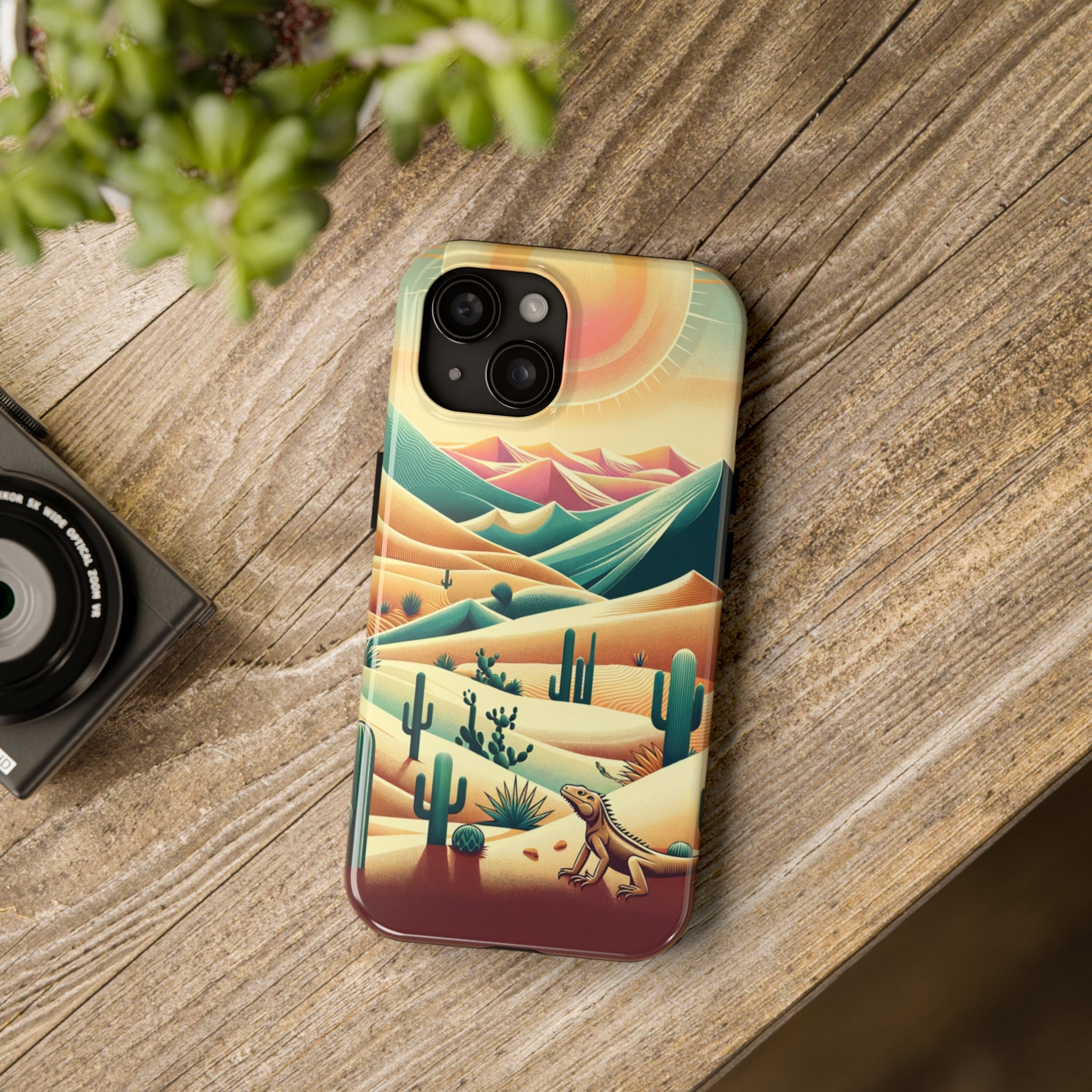 Iguana in the desert - Tough Phone Case