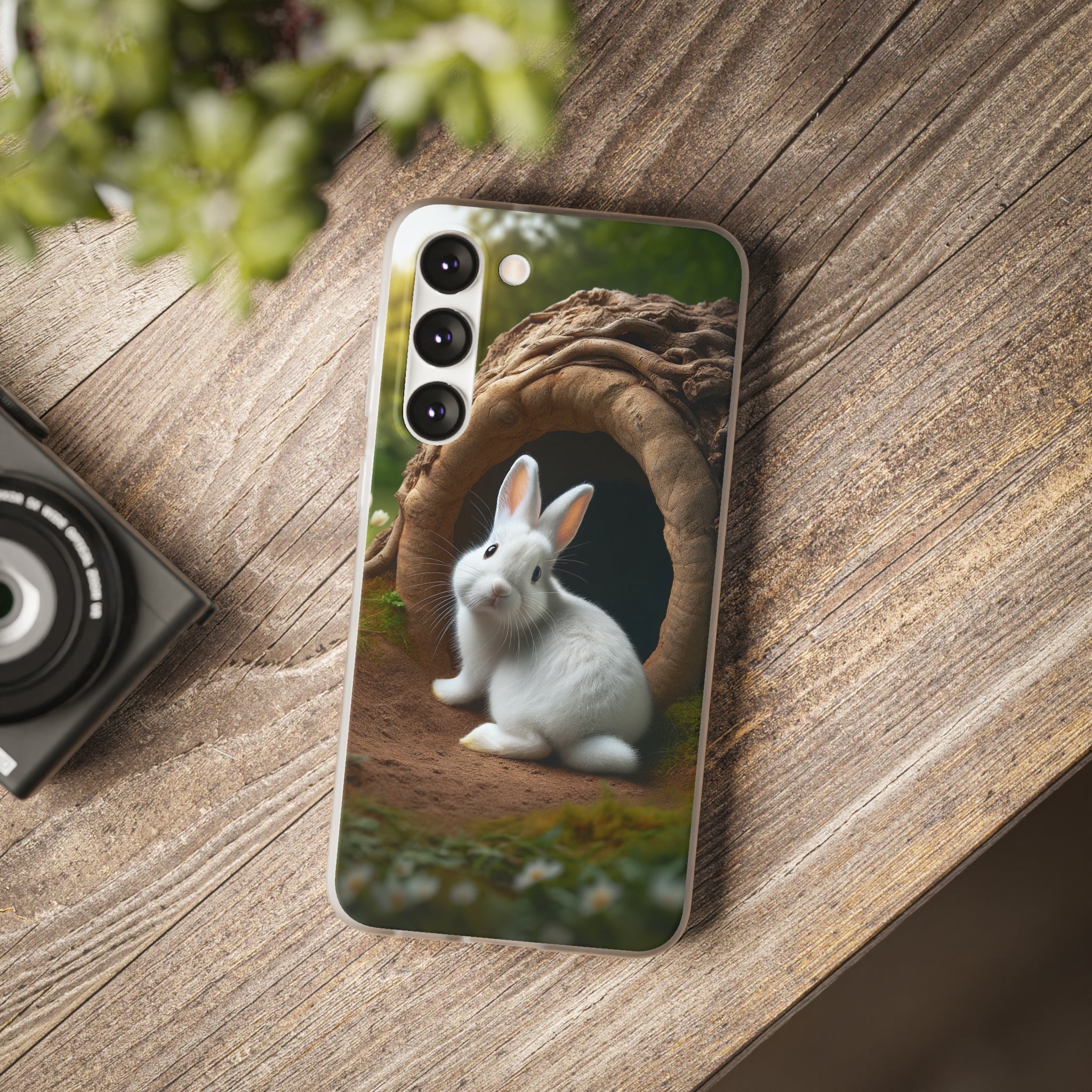 Curious, white rabbit - Flexi Case (Samsung only)