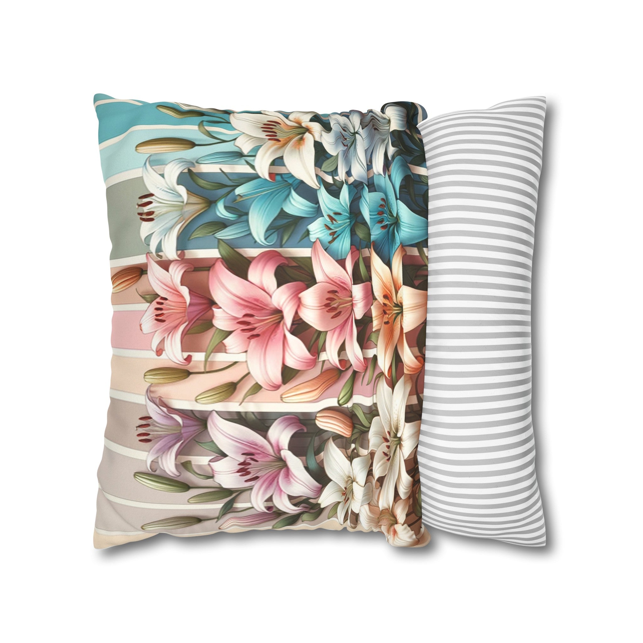 Lilies (4) - Suede Square Pillowcase