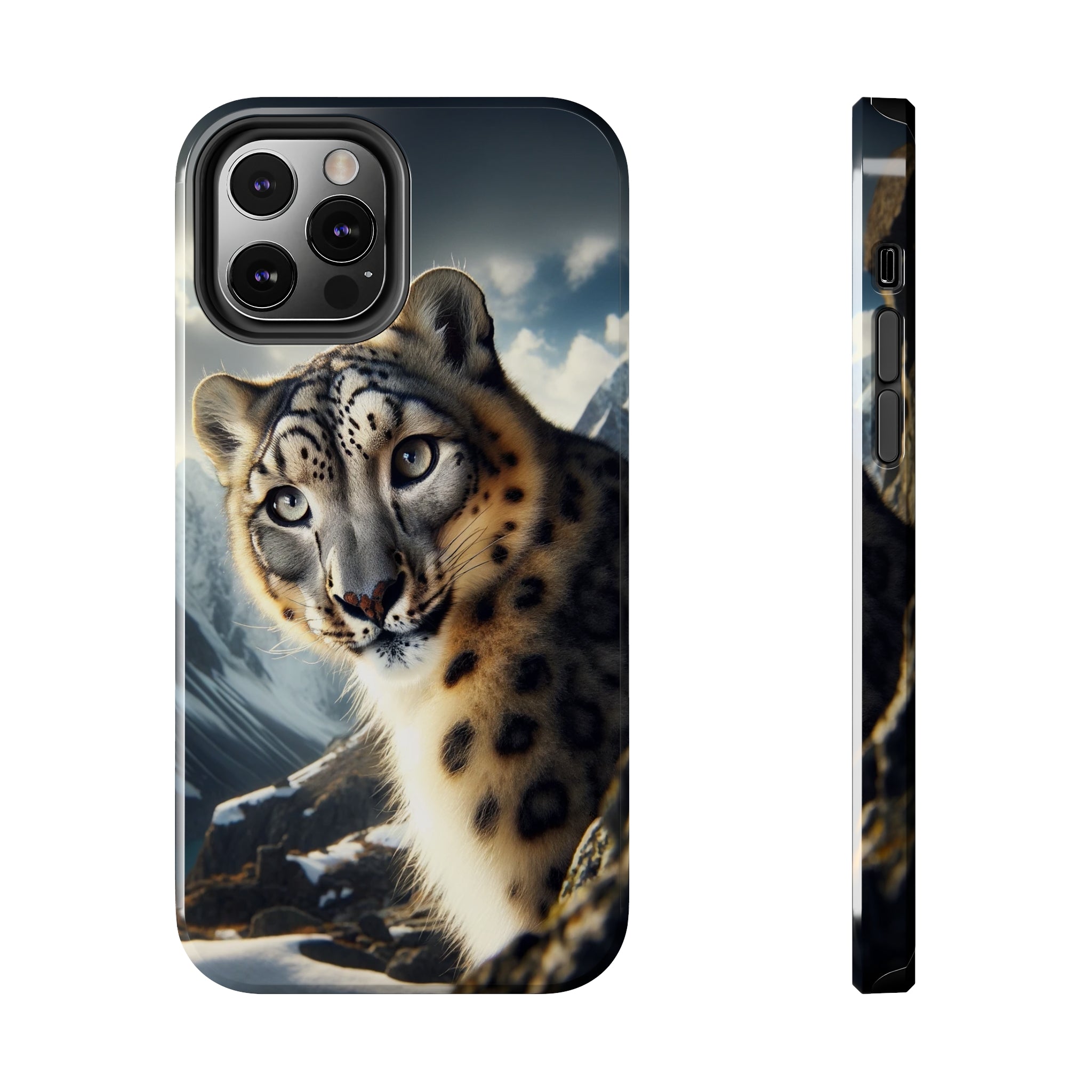 Curious Snow Leopard - Tough Phone Case