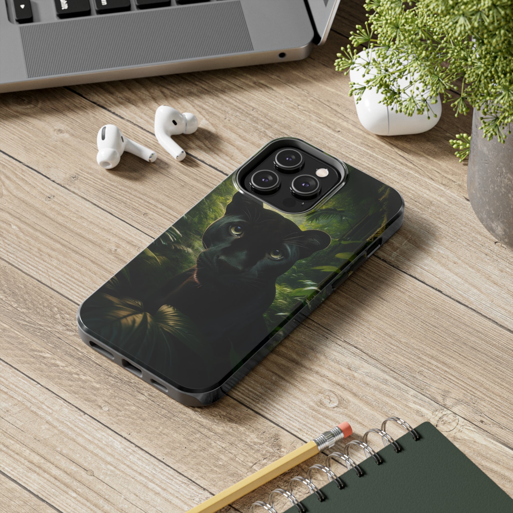 Curious black panther - Tough Phone Case