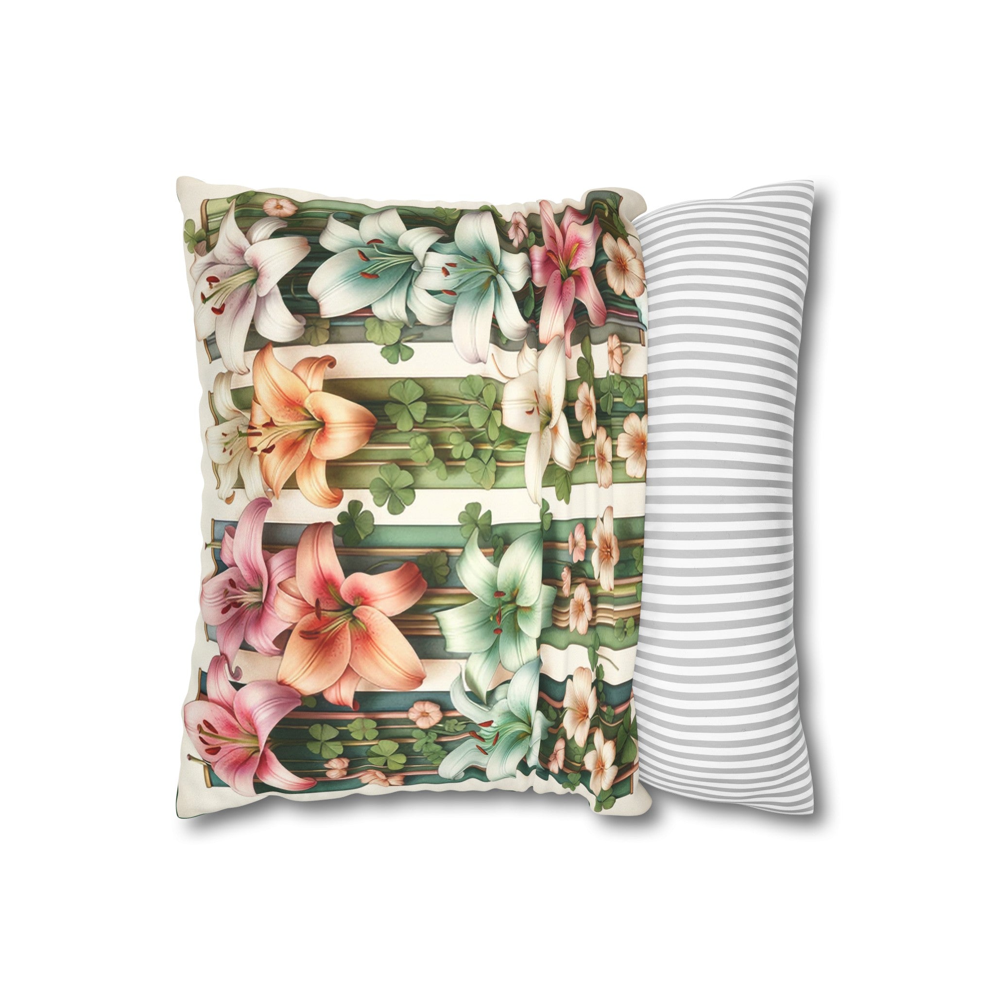 Lilies (1) - Suede Square Pillowcase