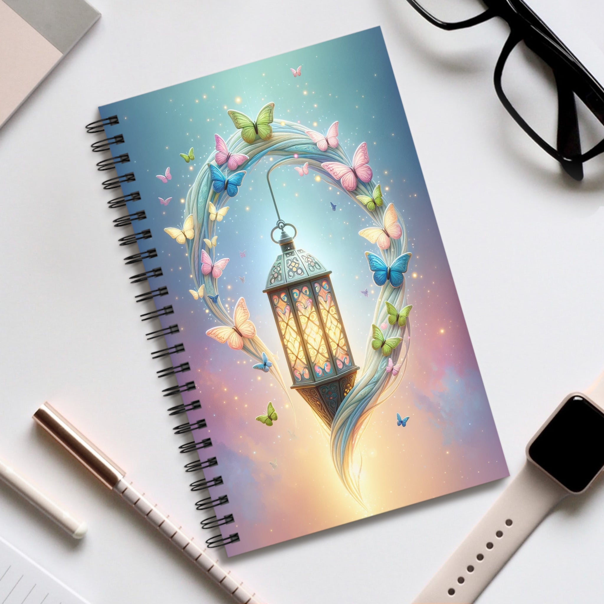 Light & Butterflies Lamp - Spiral Journal (EU)