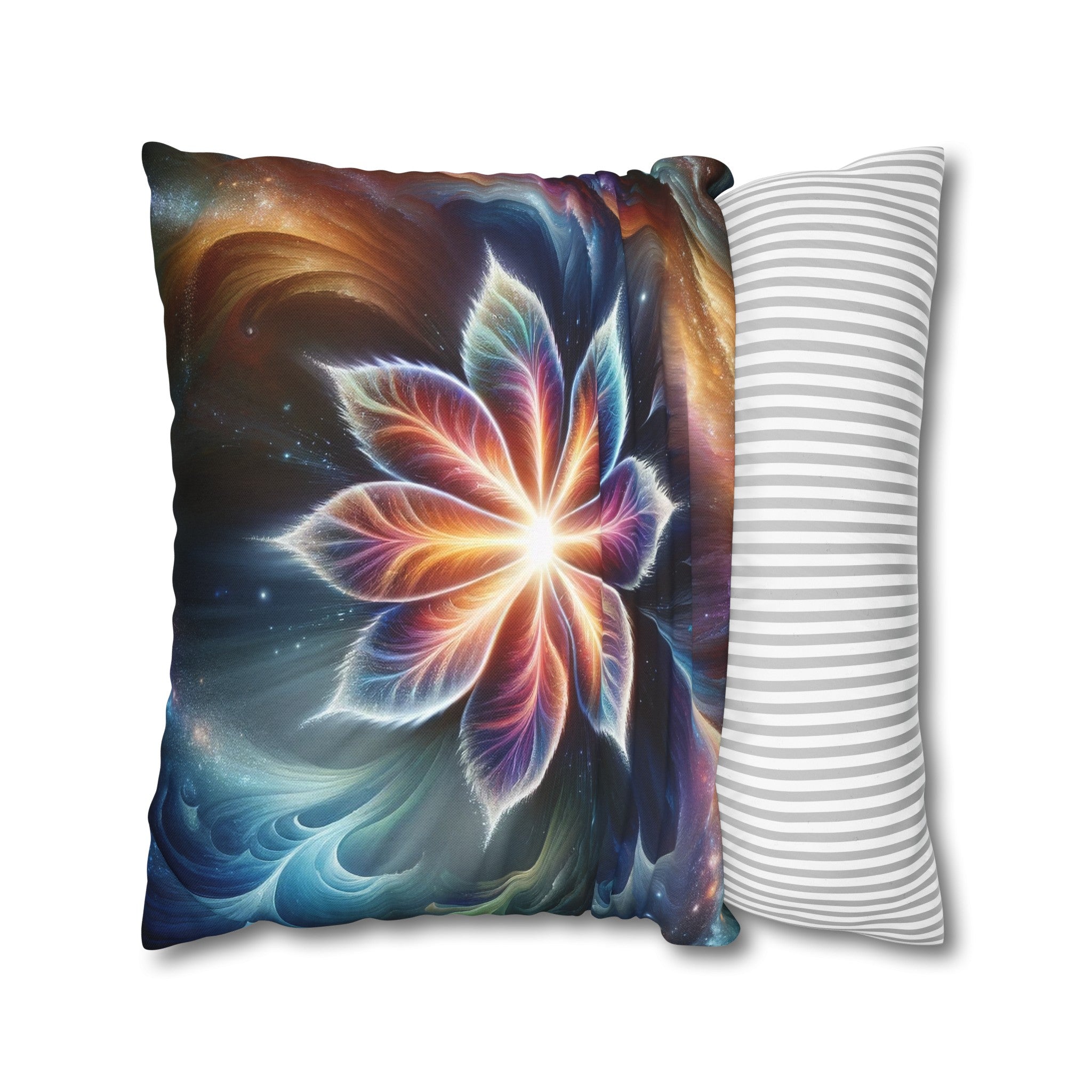 Galaxy-flower 2 - Spun Polyester Square Pillowcase