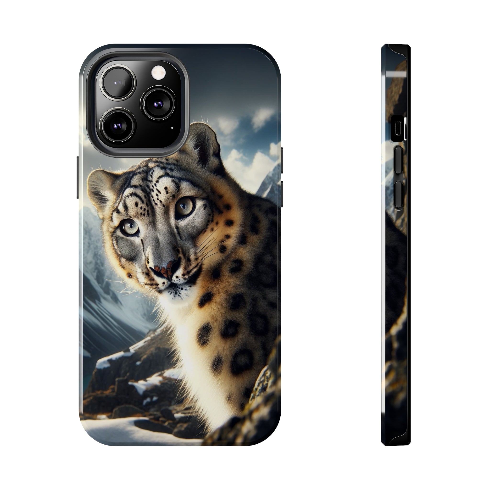 Curious Snow Leopard - Tough Phone Case