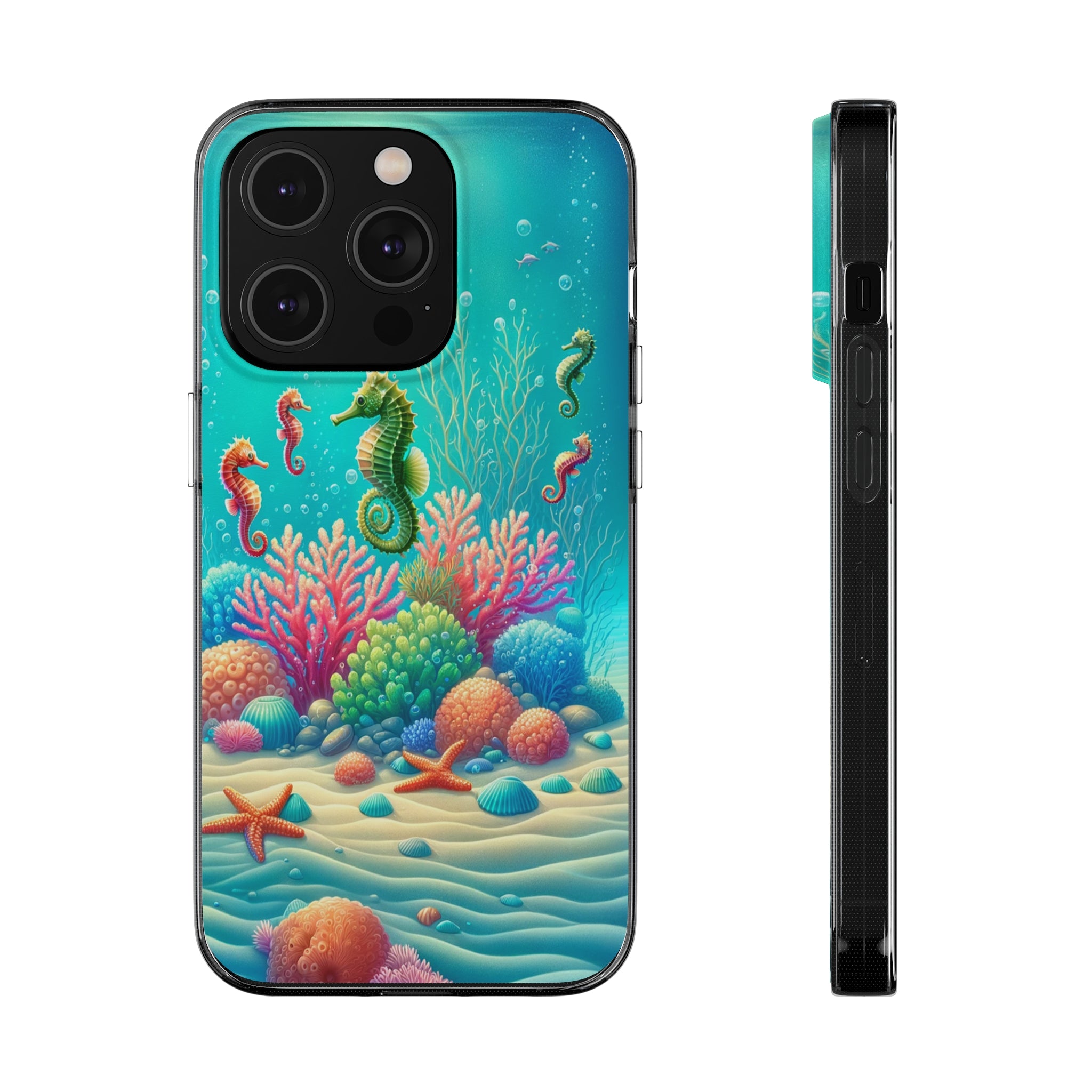 Seahorses - Soft Phone Case