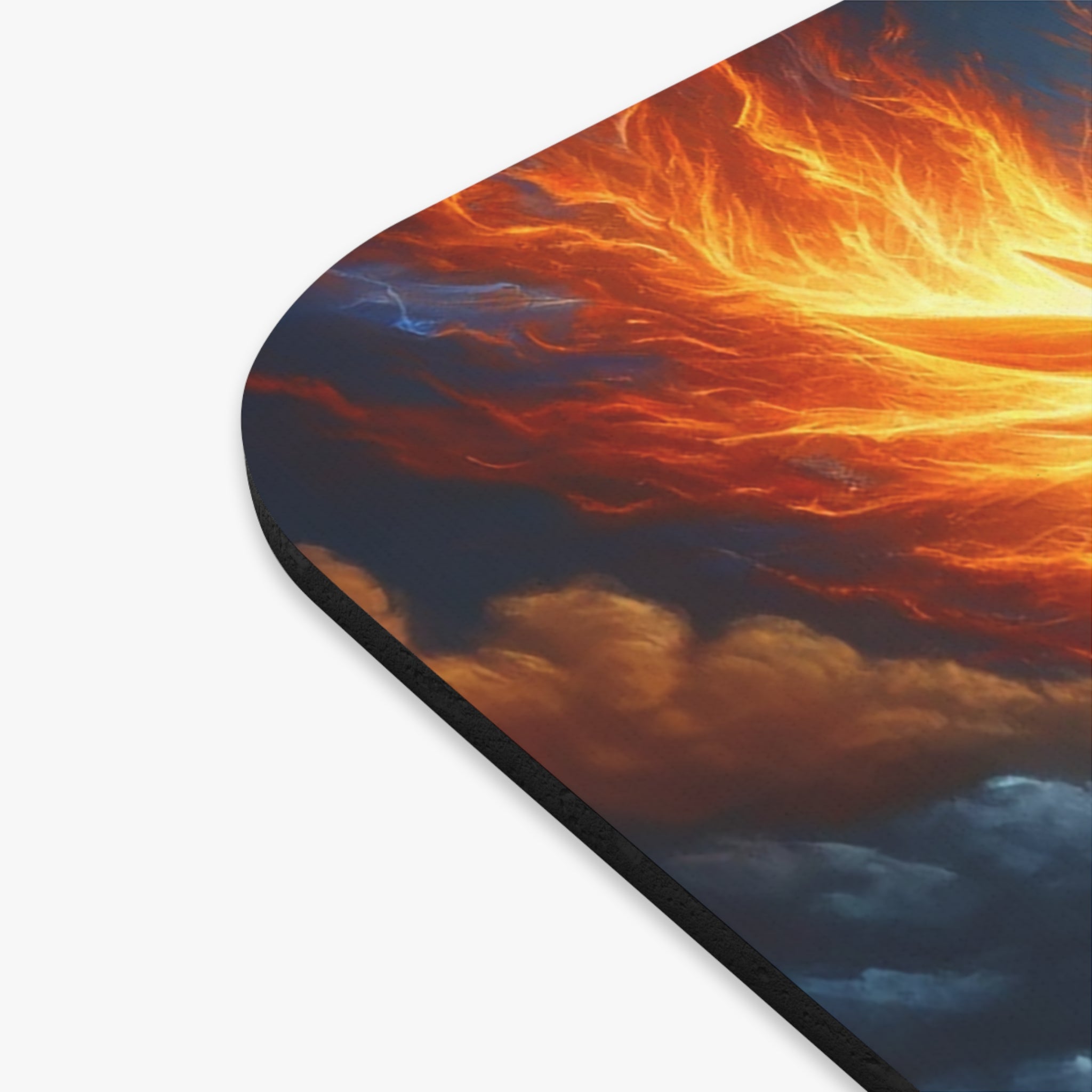 Phoenix with flamy feathers - Mouse Pad (Rectangle)