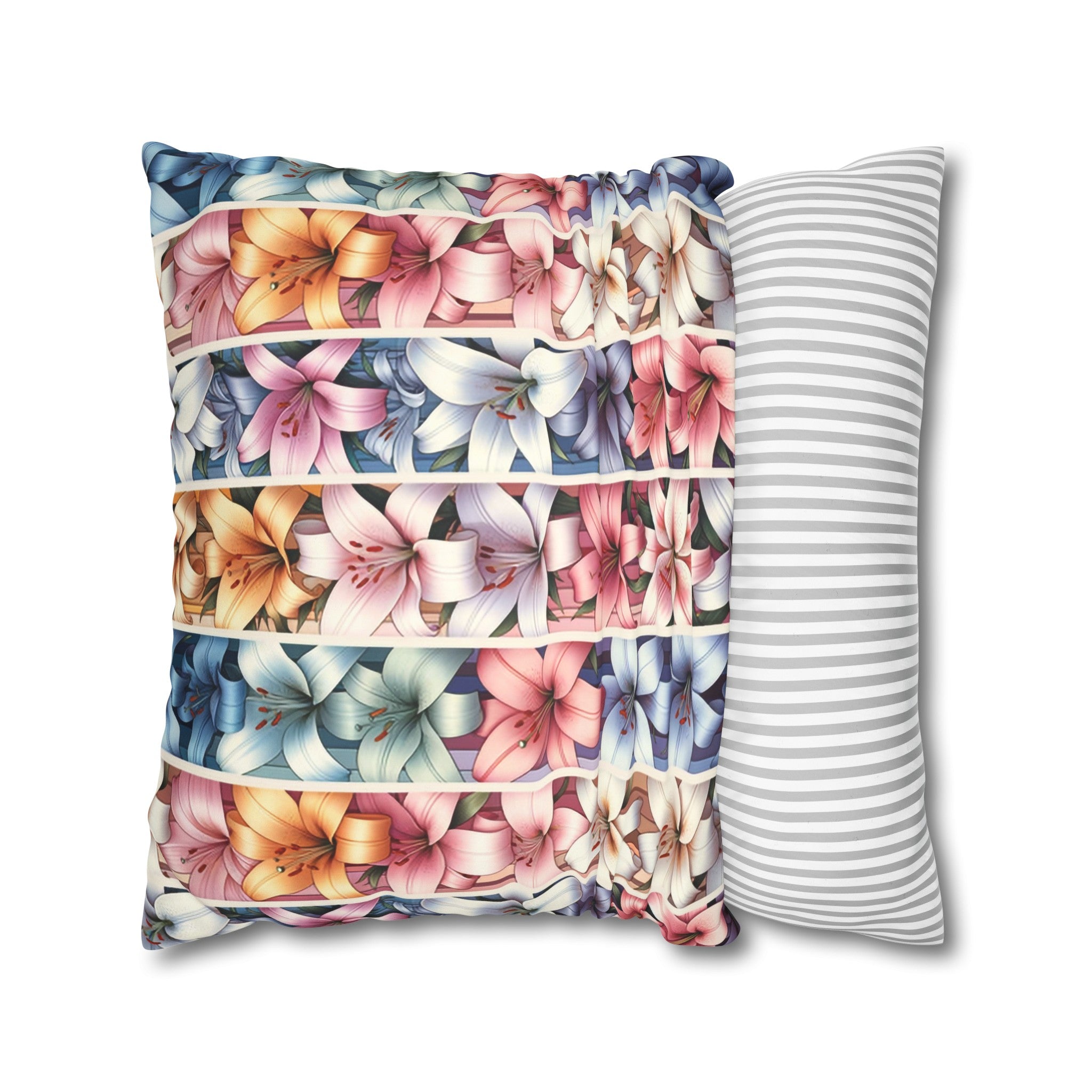 Lilies (5) - Suede Square Pillowcase