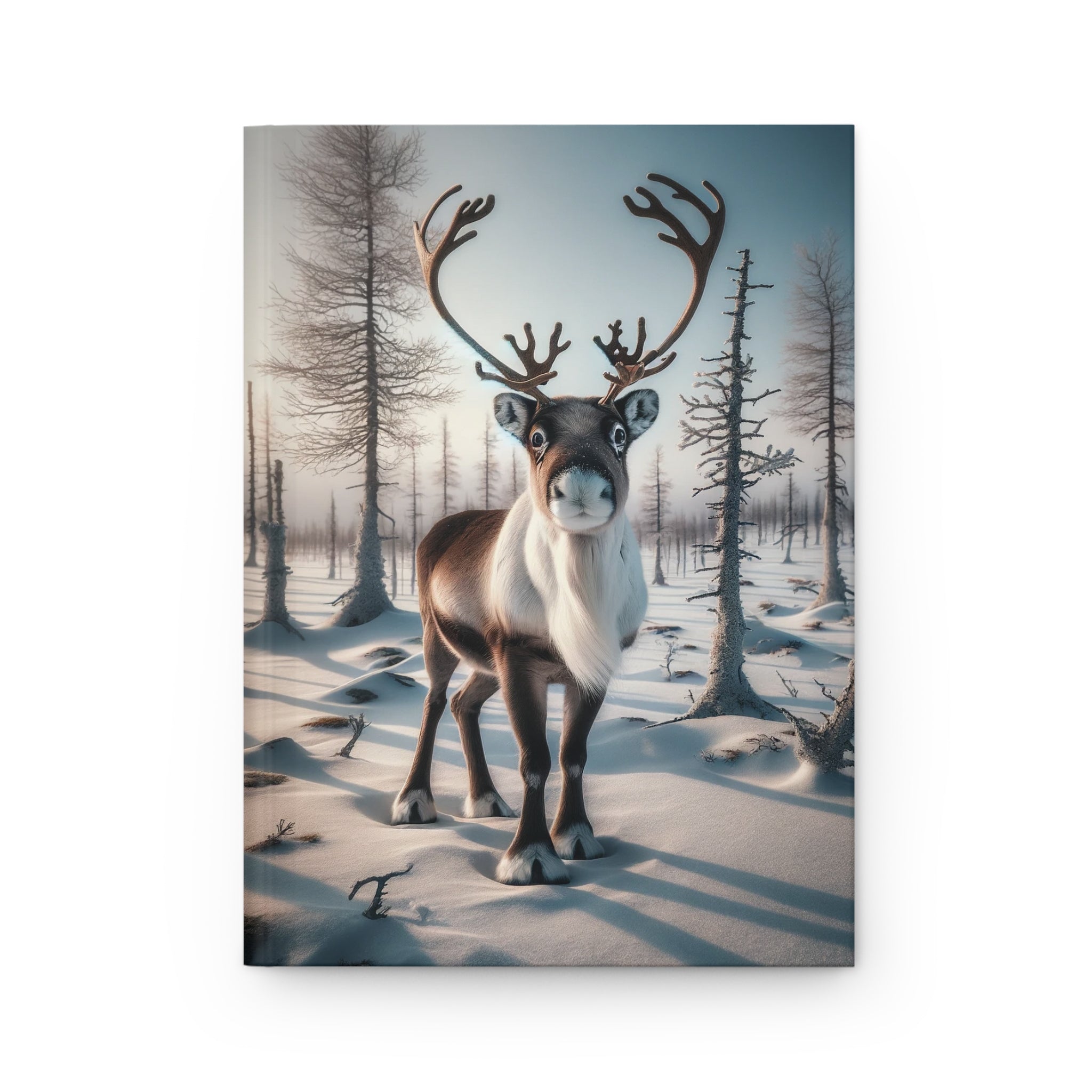 A curious reindeer - Hardcover Notebook