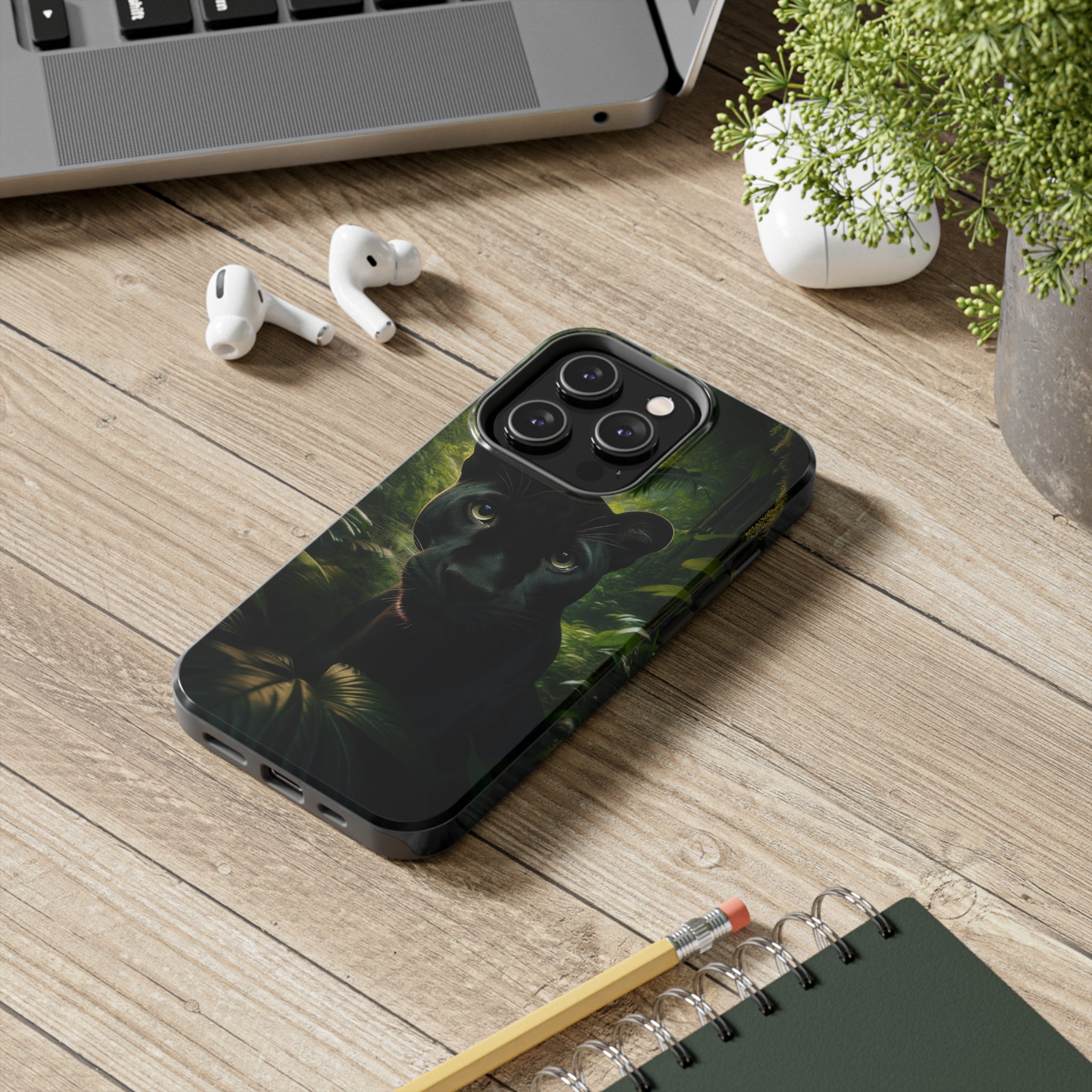 Curious black panther - Tough Phone Case