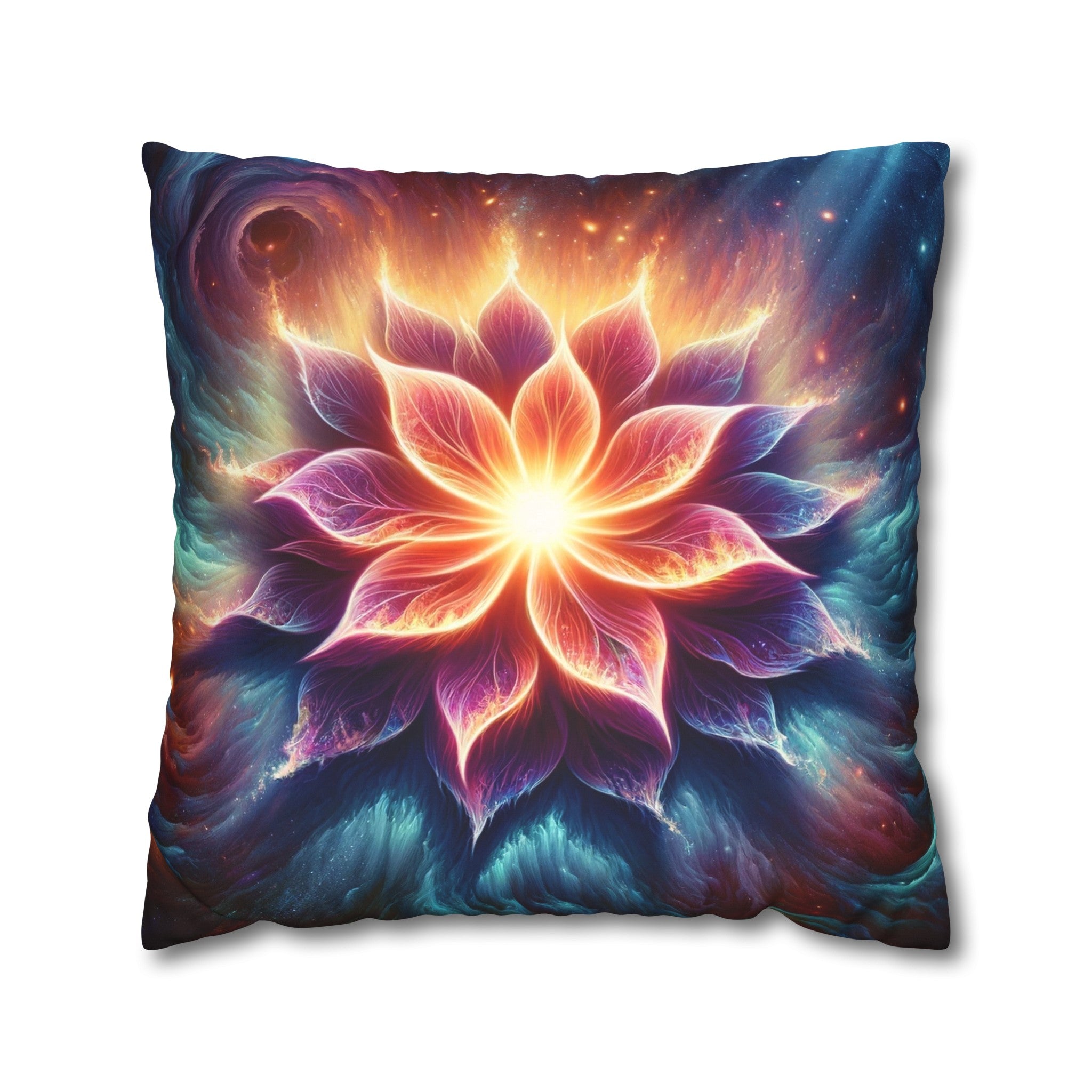 Galaxy-flower (1) - Suede Square Pillowcase