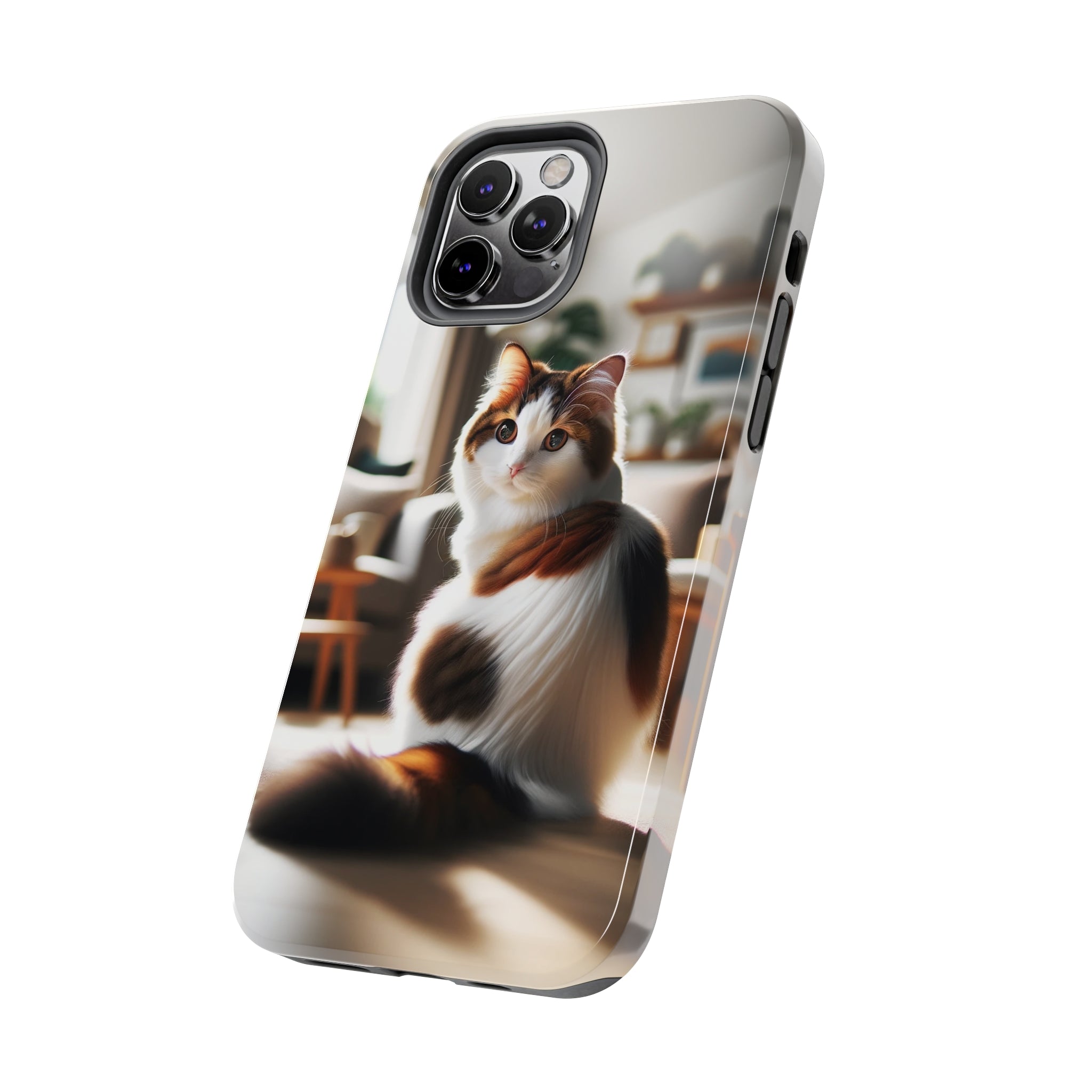 White-brown cat - Tough Phone Case