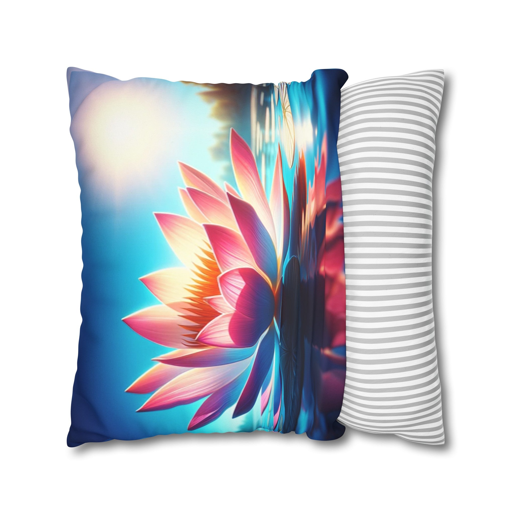 Lotus Flower (2) - Suede Square Pillowcase