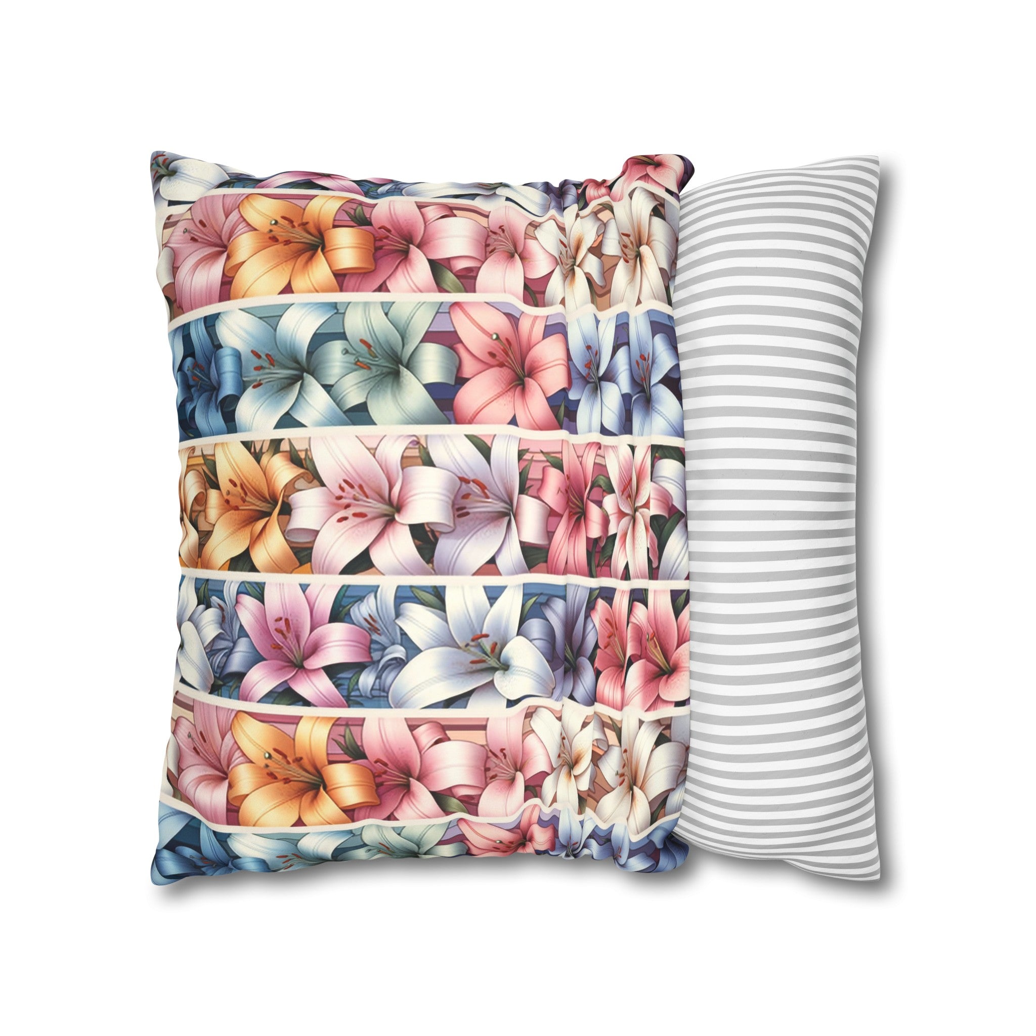 Lilies (5) - Suede Square Pillowcase