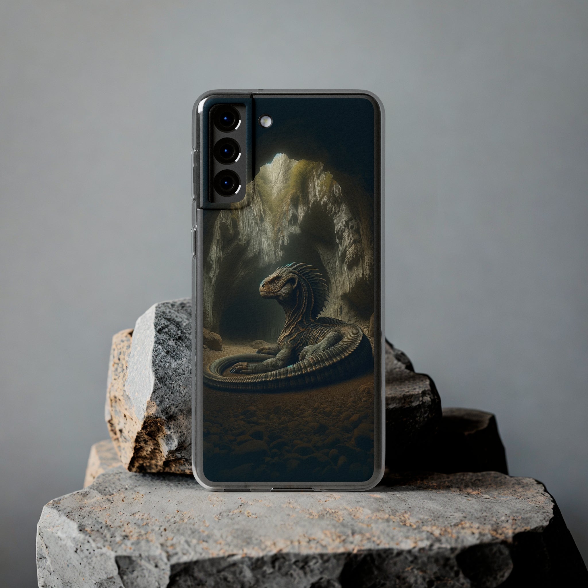 Basilisk in a cave - Soft Phone Case