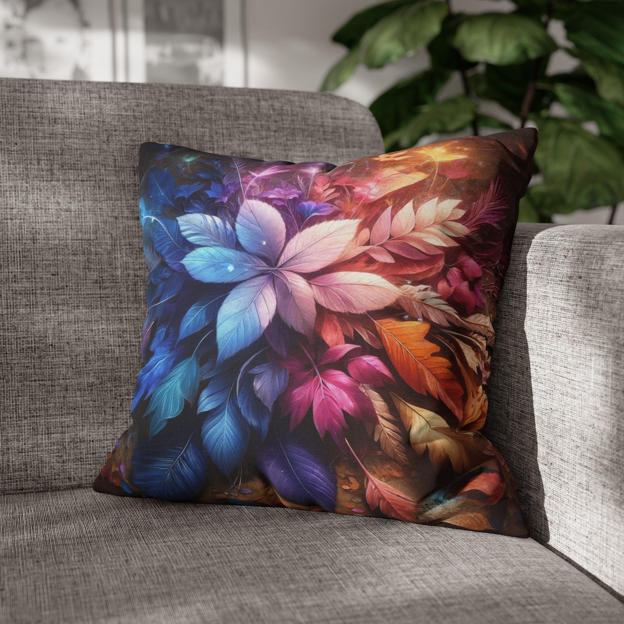 Magical Leaves 2 - Polyester Square Pillowcase