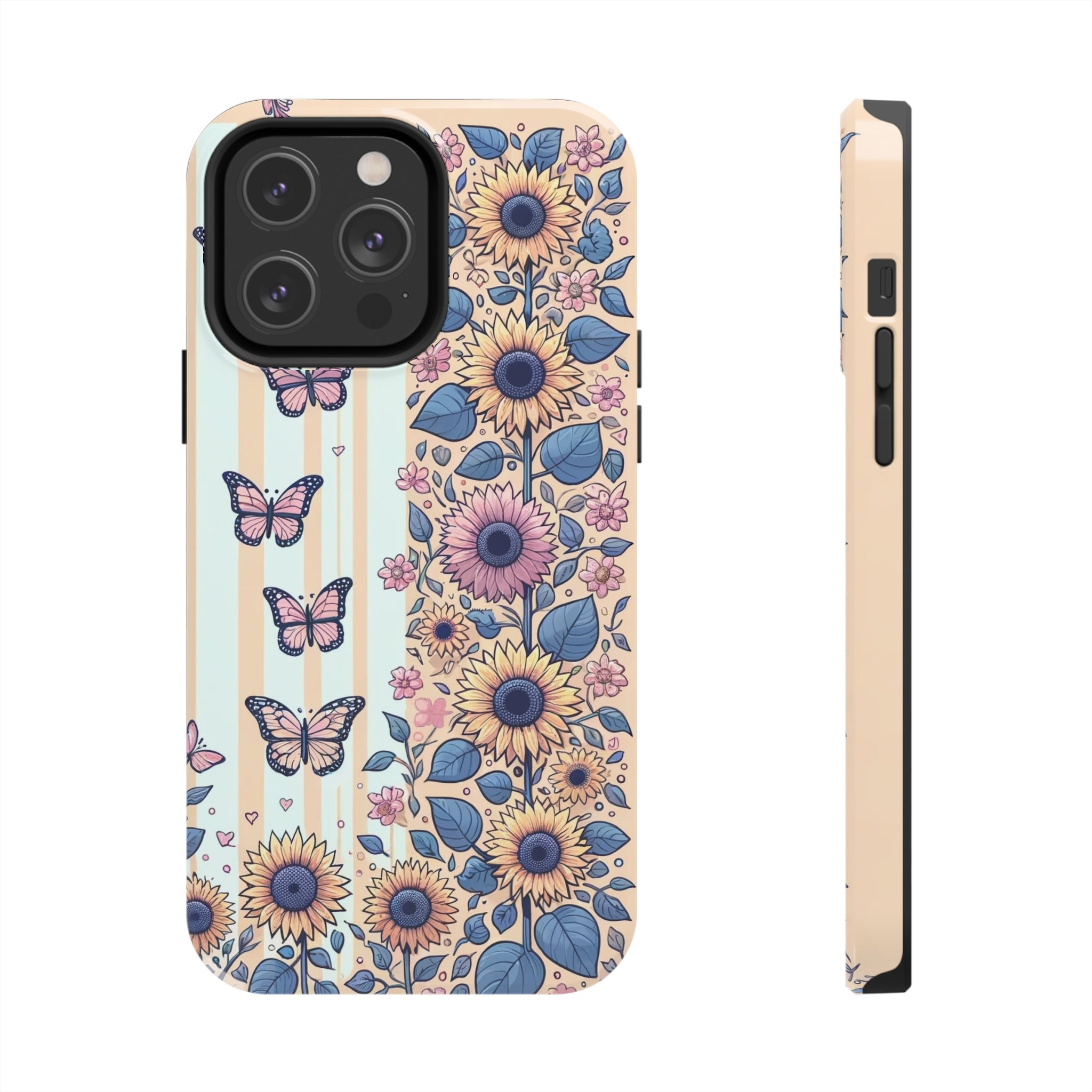 Butterflies and Sunflowers - Tough Phone Case