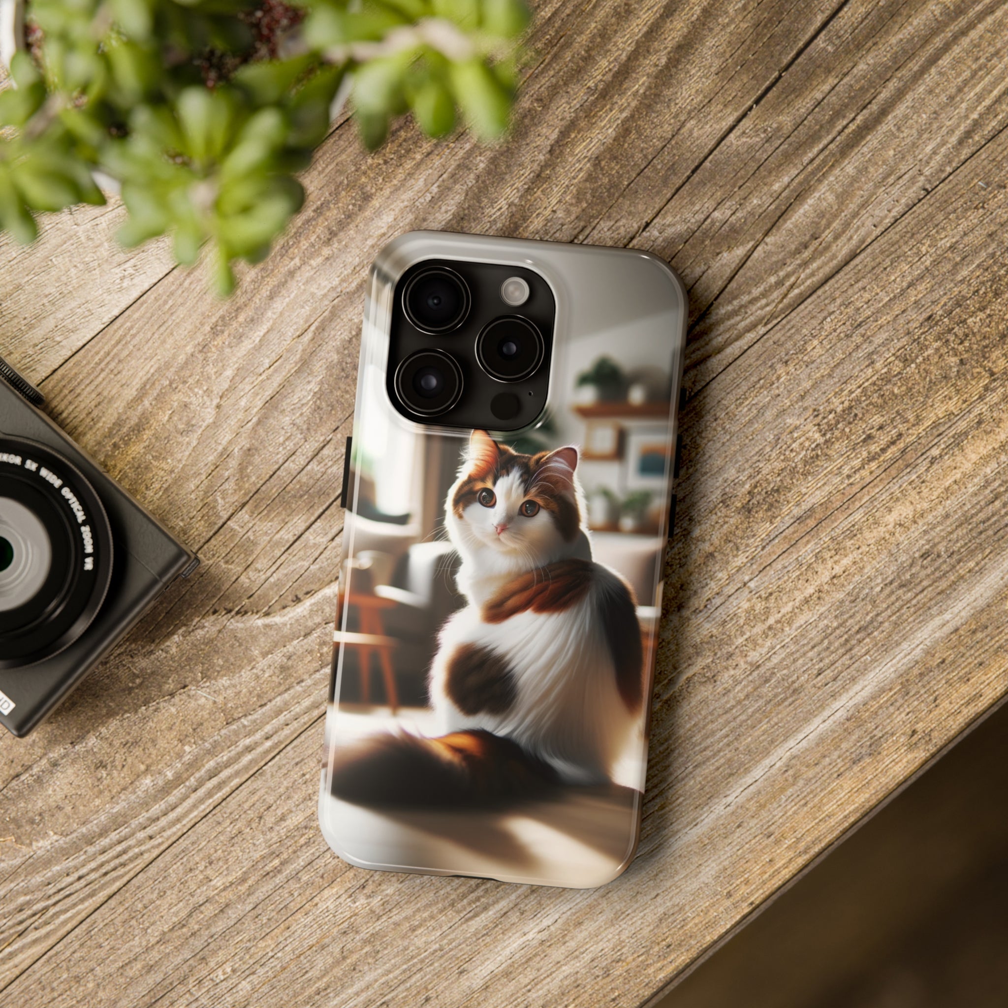 White-brown cat - Tough Phone Case