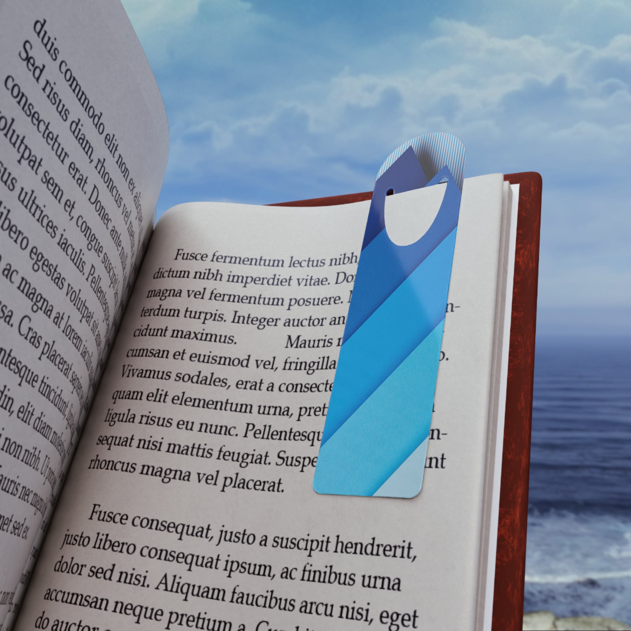 Blue, diagonal shades 3 - Bookmark