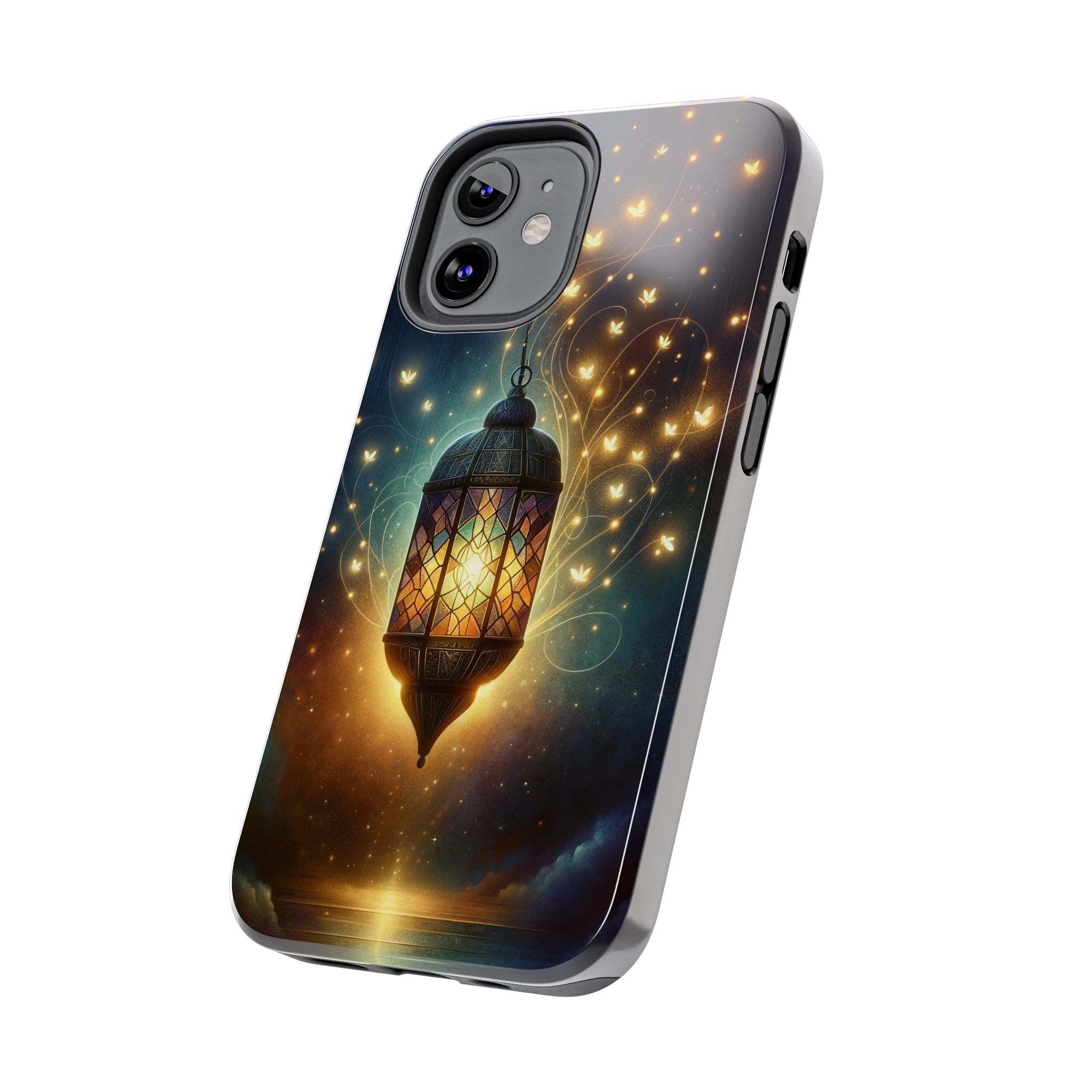 Fireflies around lamp - Tough Phone Case