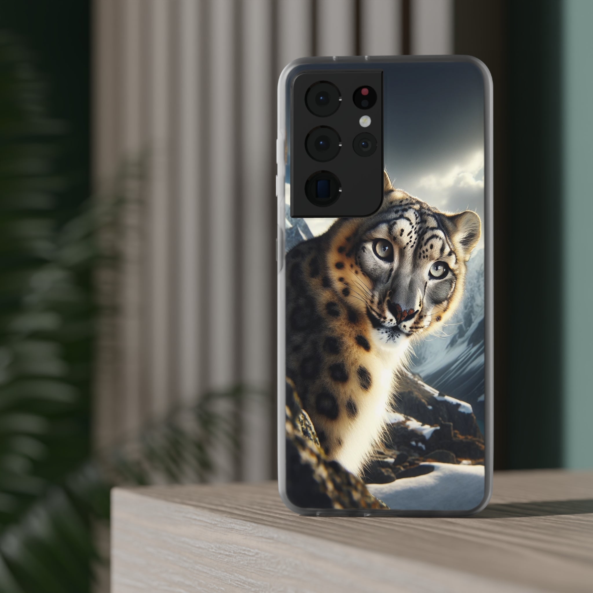 Curious Snow leopard - Flexi Case (Samsung only)