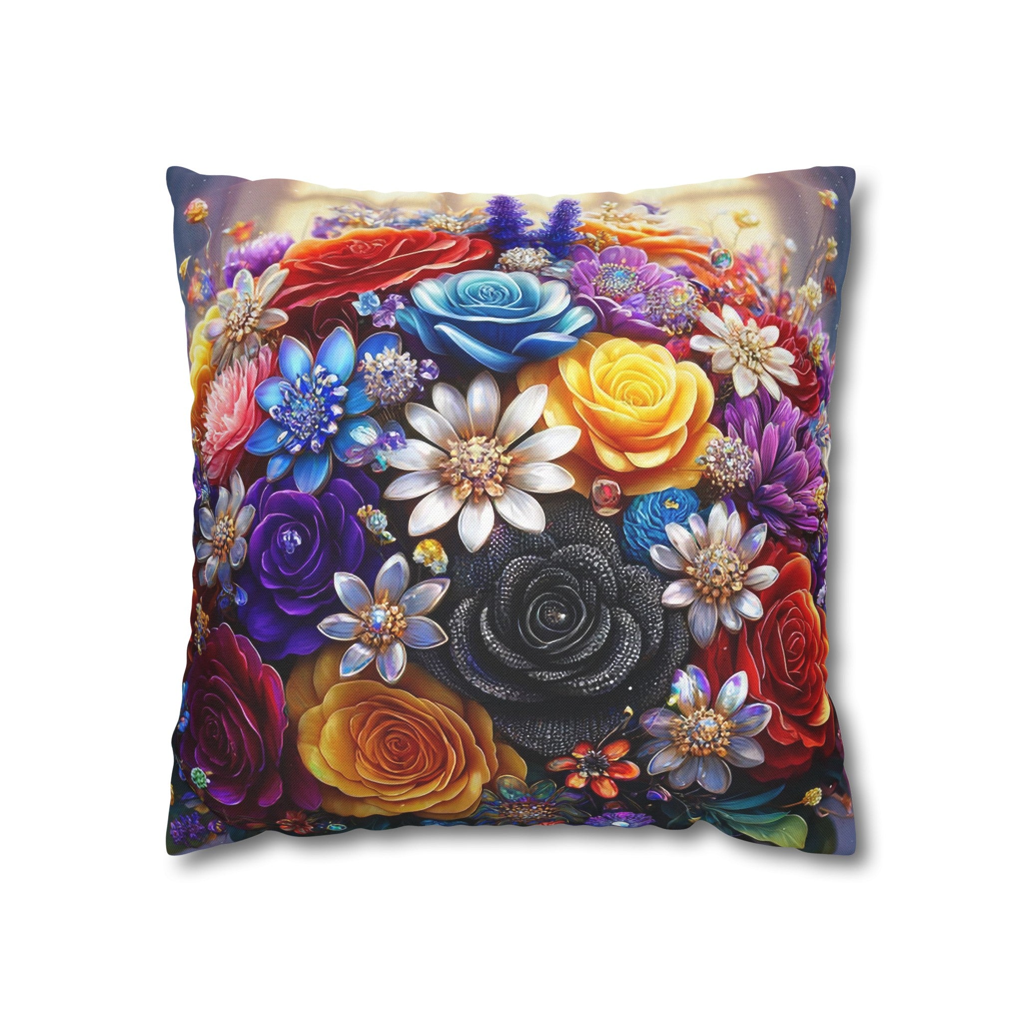 Colourful Bouquet (1) - Polyester Square Pillowcase