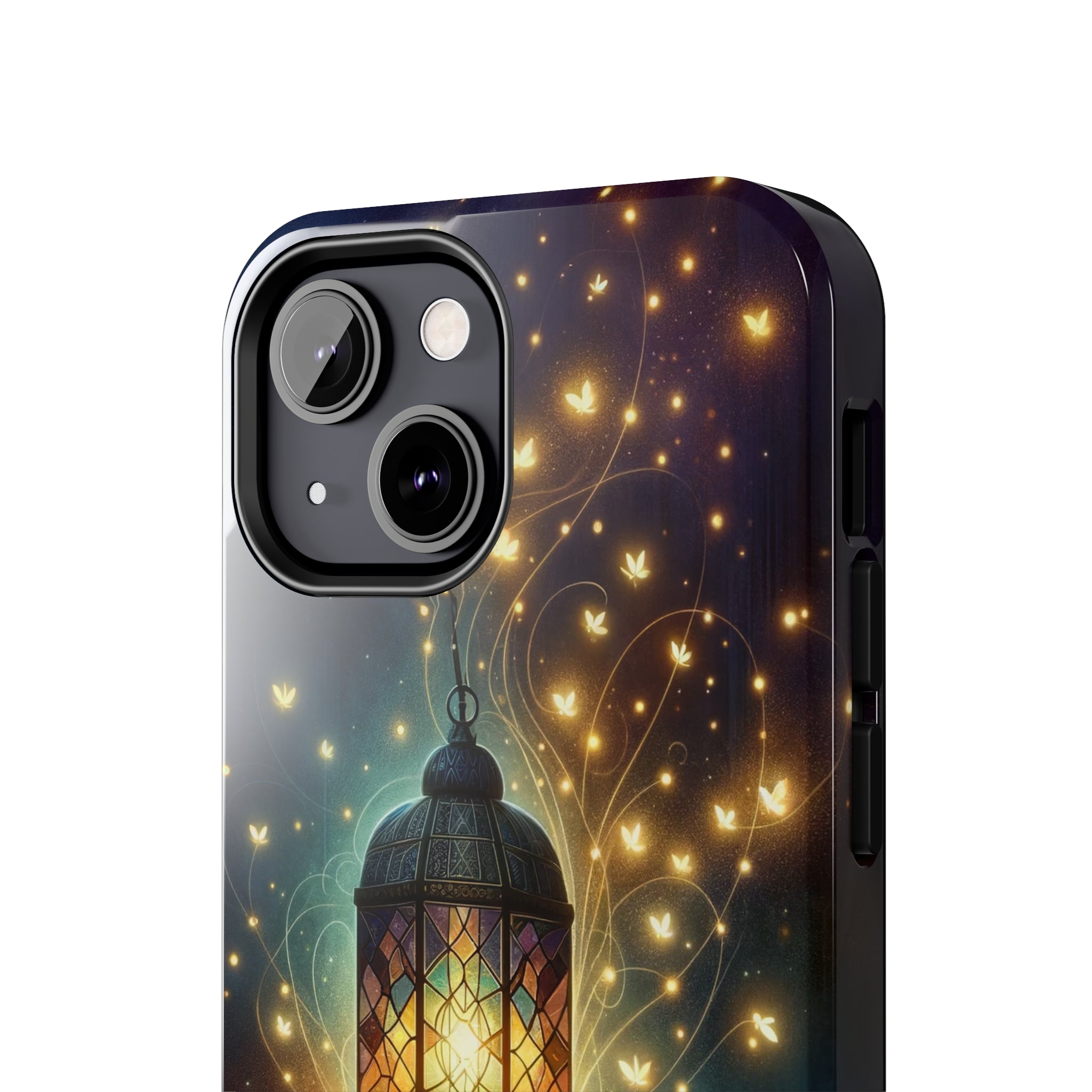 Fireflies around lamp - Tough Phone Case