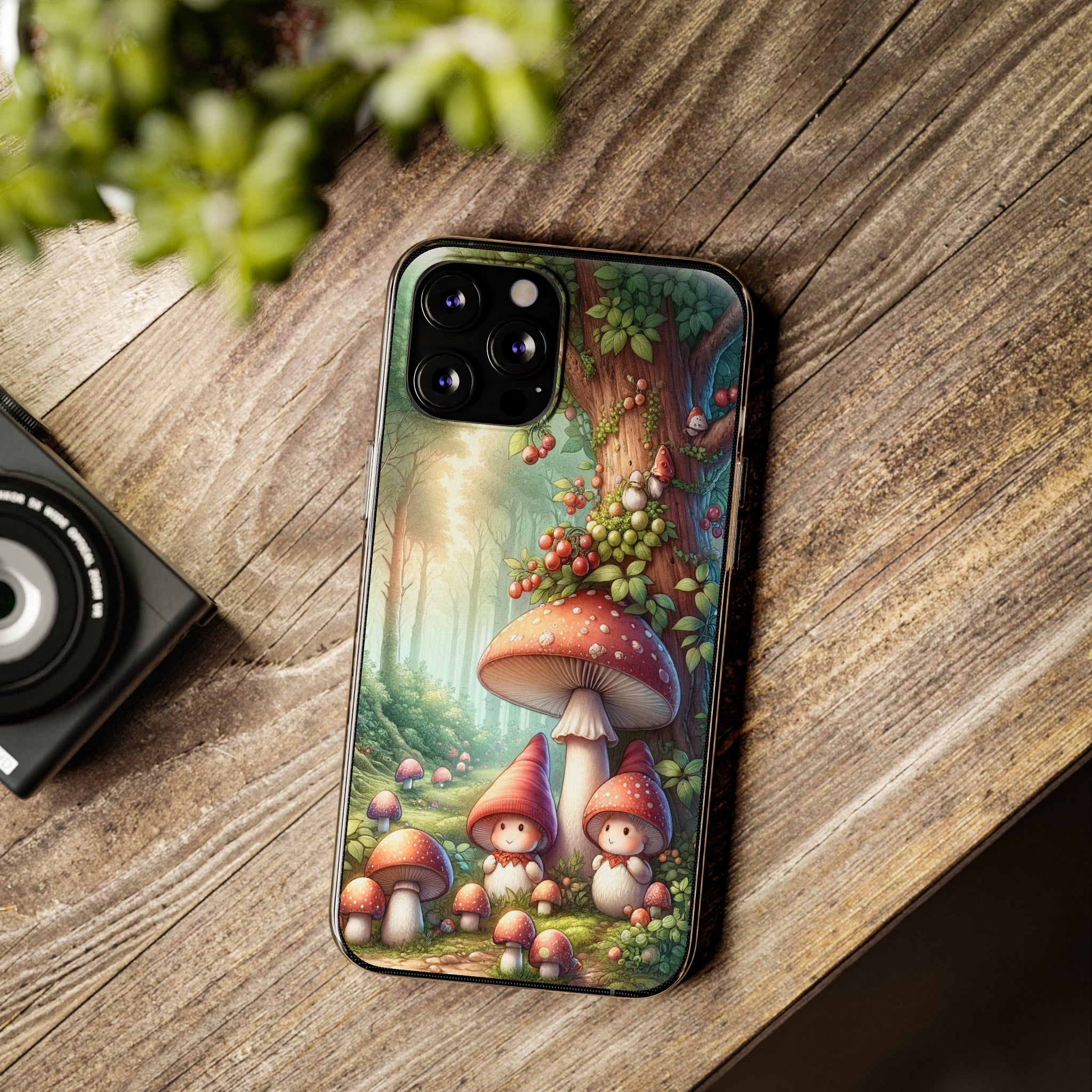 Gnomes and mushrooms - Soft Phone Case