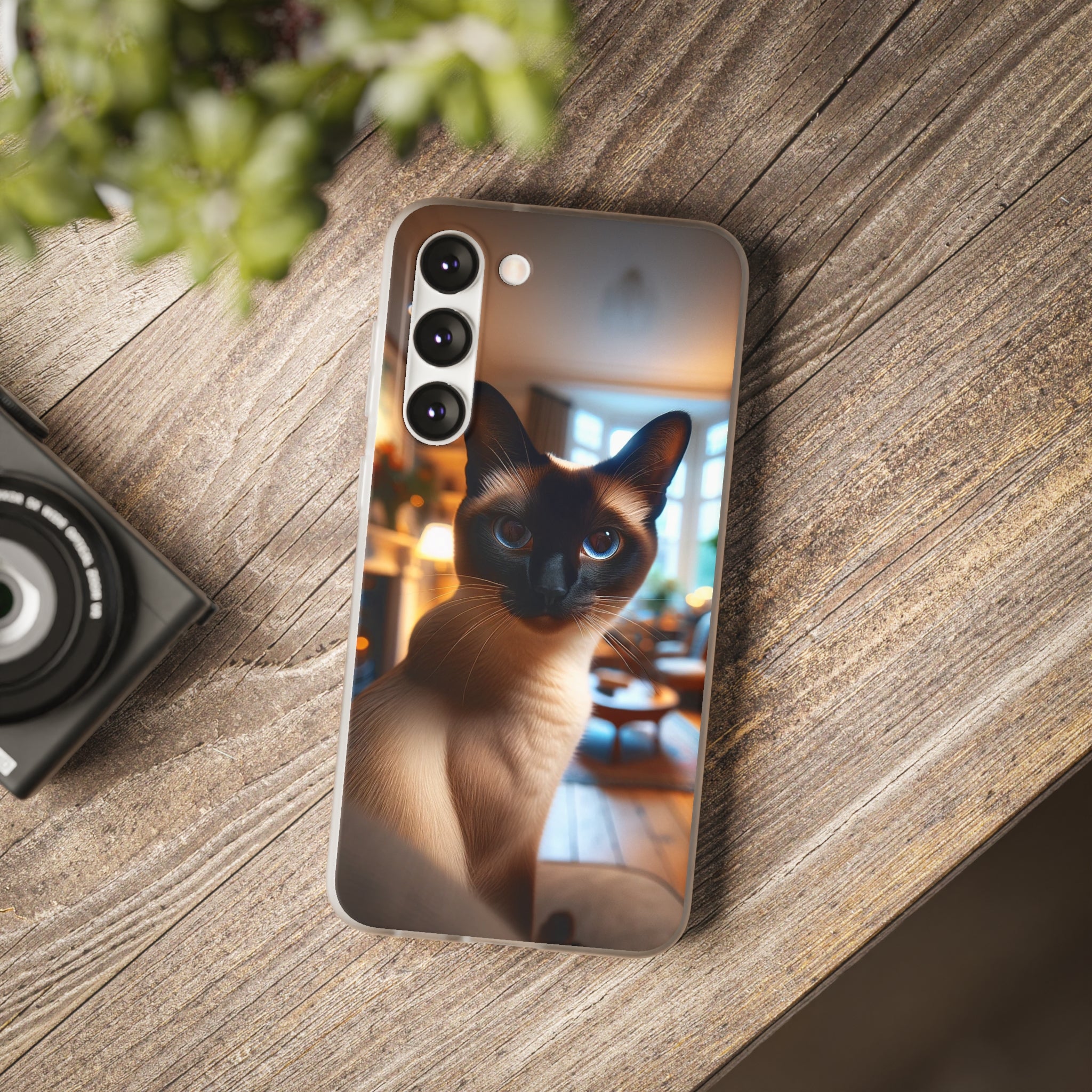 Curious Siamese cat - Flexi Case (Samsung only)