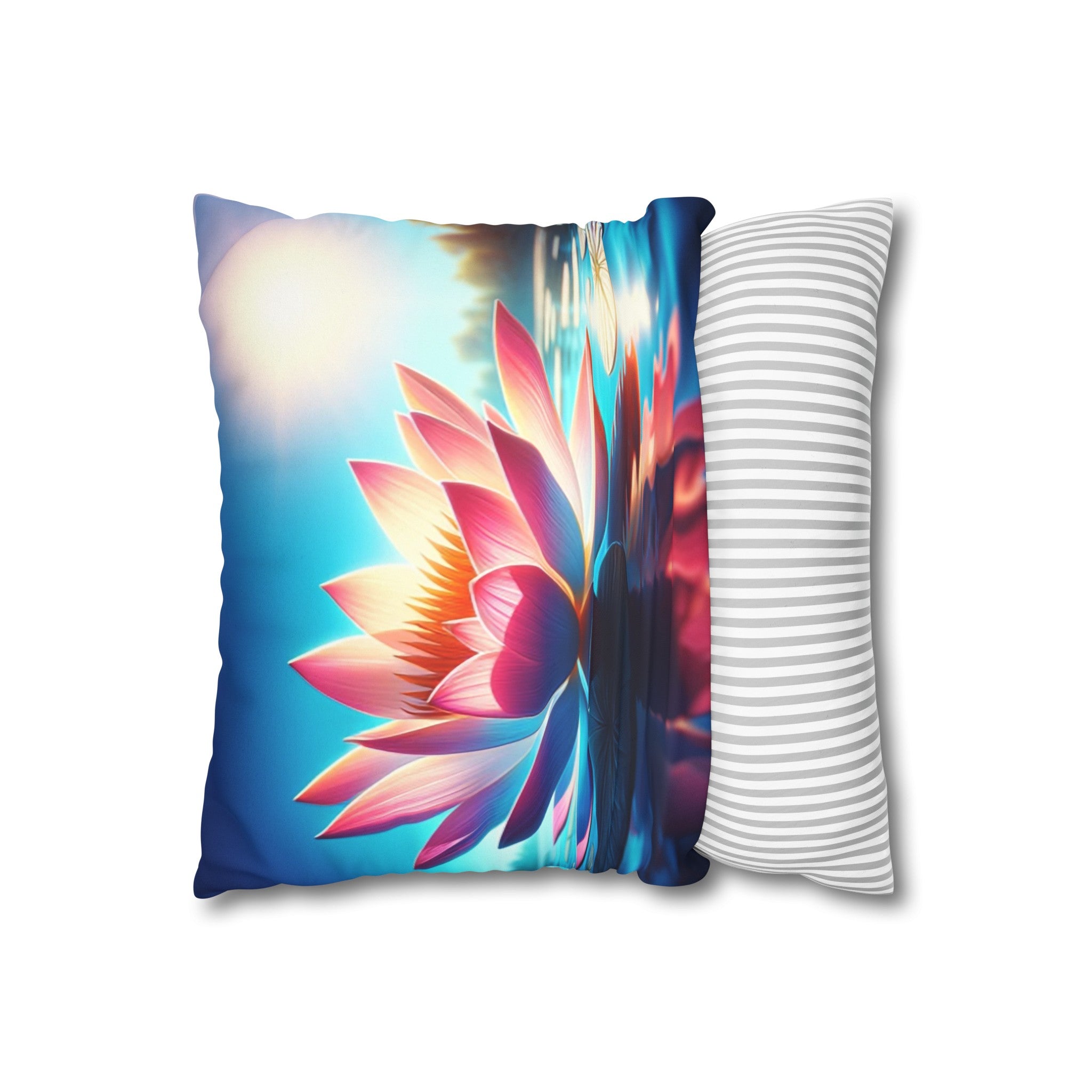 Lotus Flower (2) - Suede Square Pillowcase