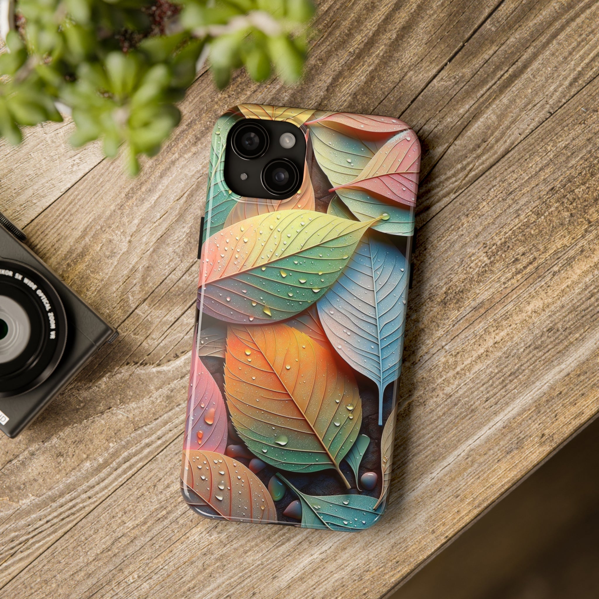 Pastel coloured leaves - Tough Phone Case