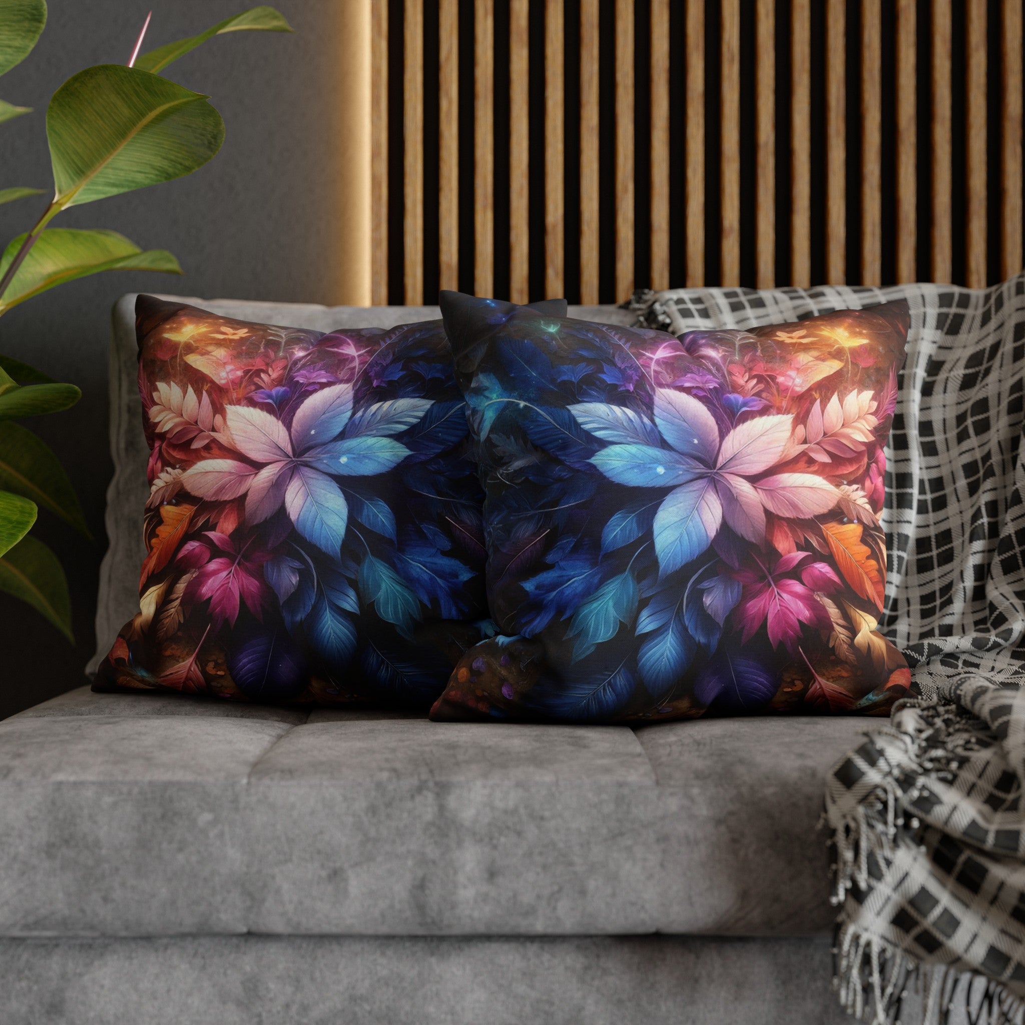 Magical Leaves 2 - Polyester Square Pillowcase