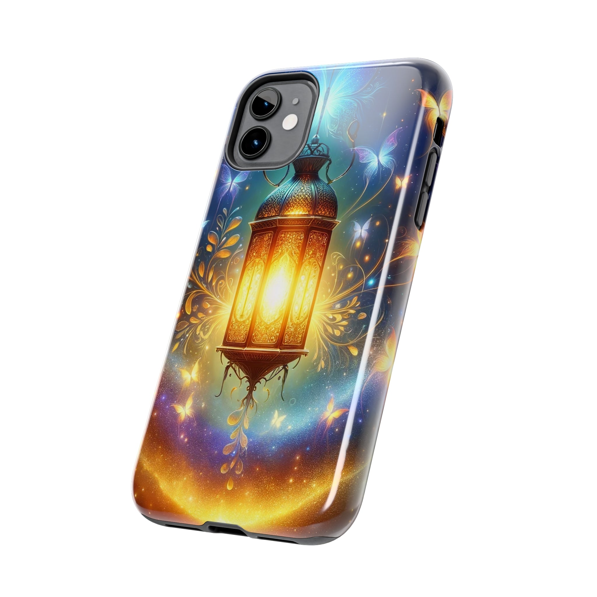 Butterflies around a lamp - Tough Phone Case