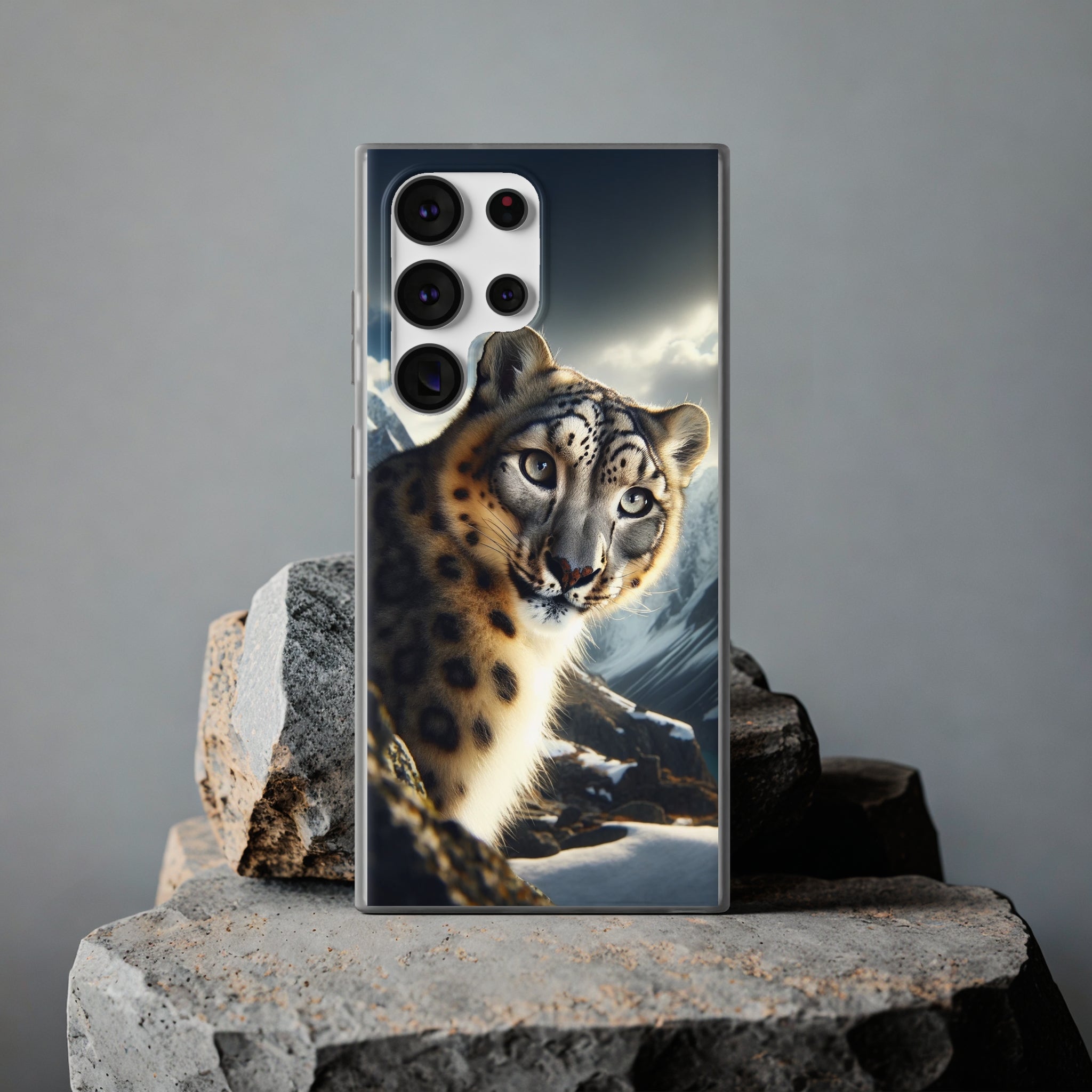 Curious Snow leopard - Flexi Case (Samsung only)