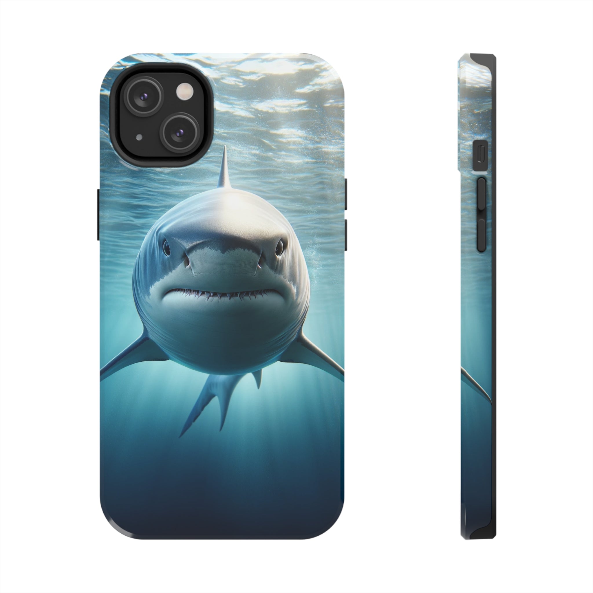 Curious shark - Tough Phone Case