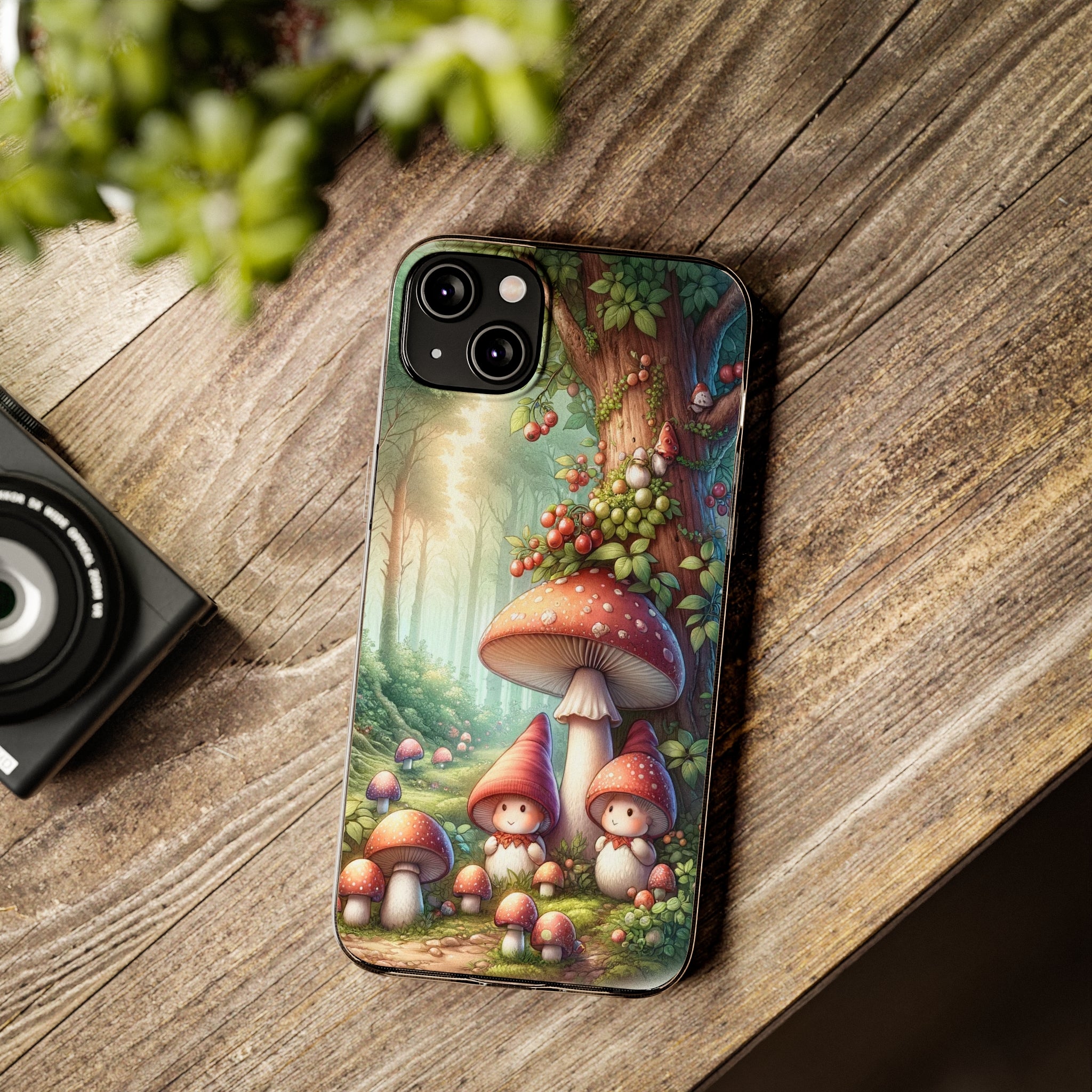 Gnomes and mushrooms - Soft Phone Case