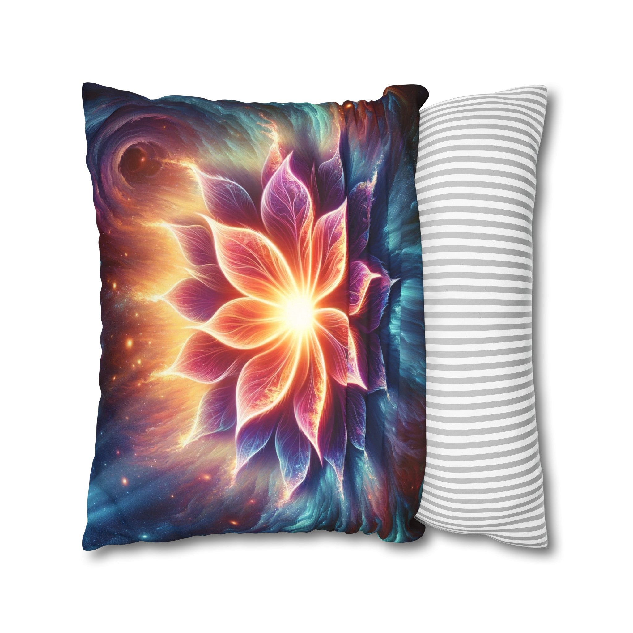 Galaxy-flower (1) - Suede Square Pillowcase