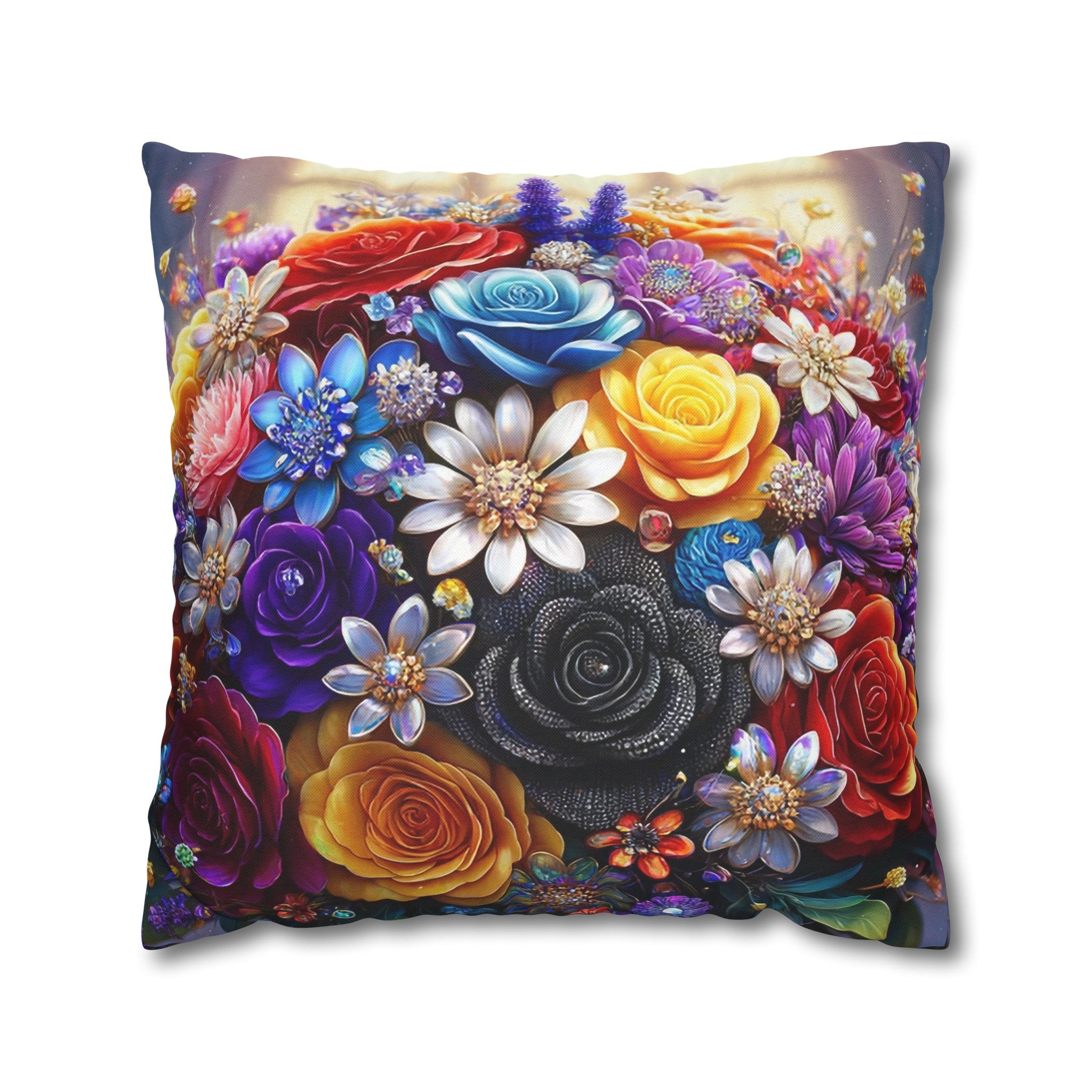 Colourful Bouquet (1) - Polyester Square Pillowcase