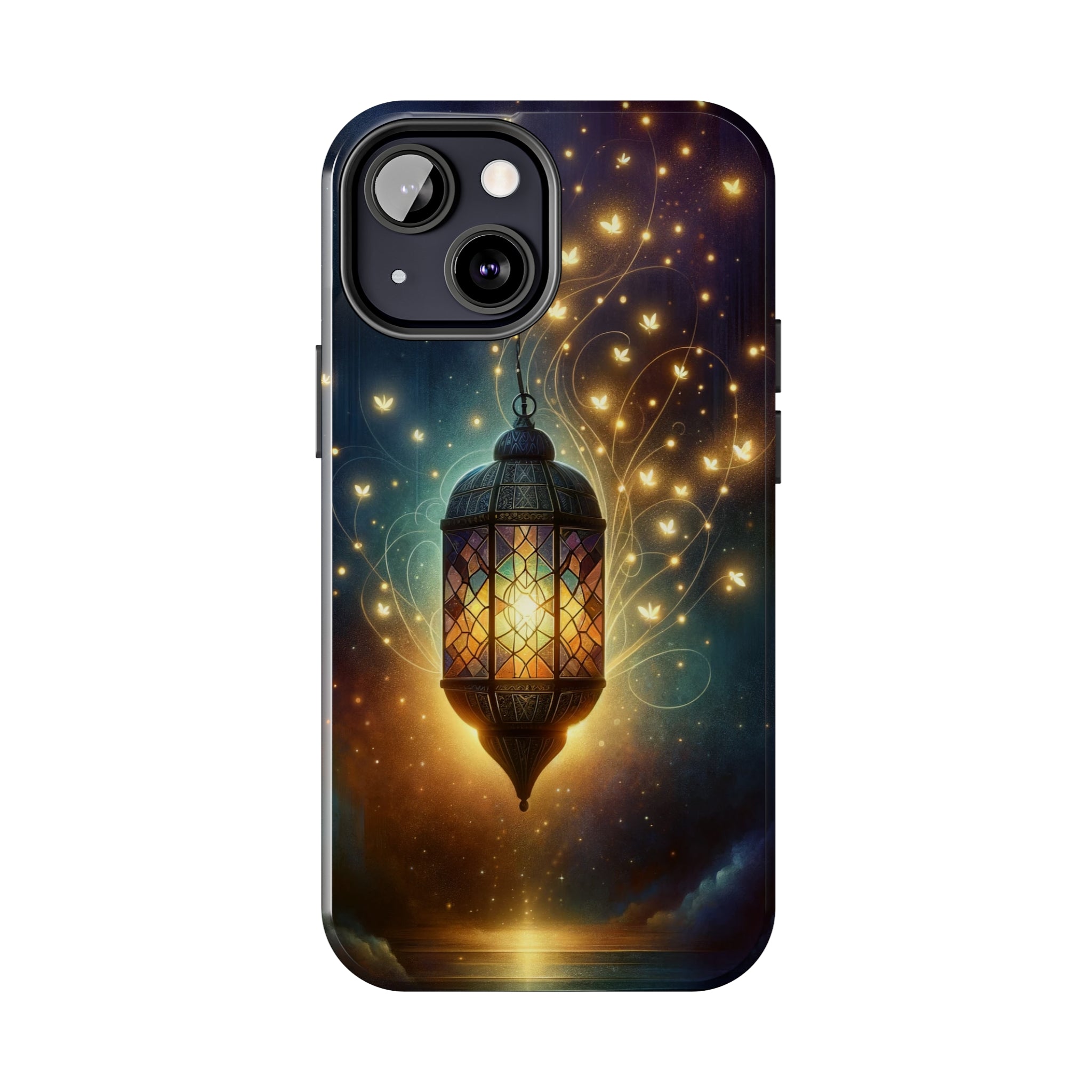 Fireflies around lamp - Tough Phone Case