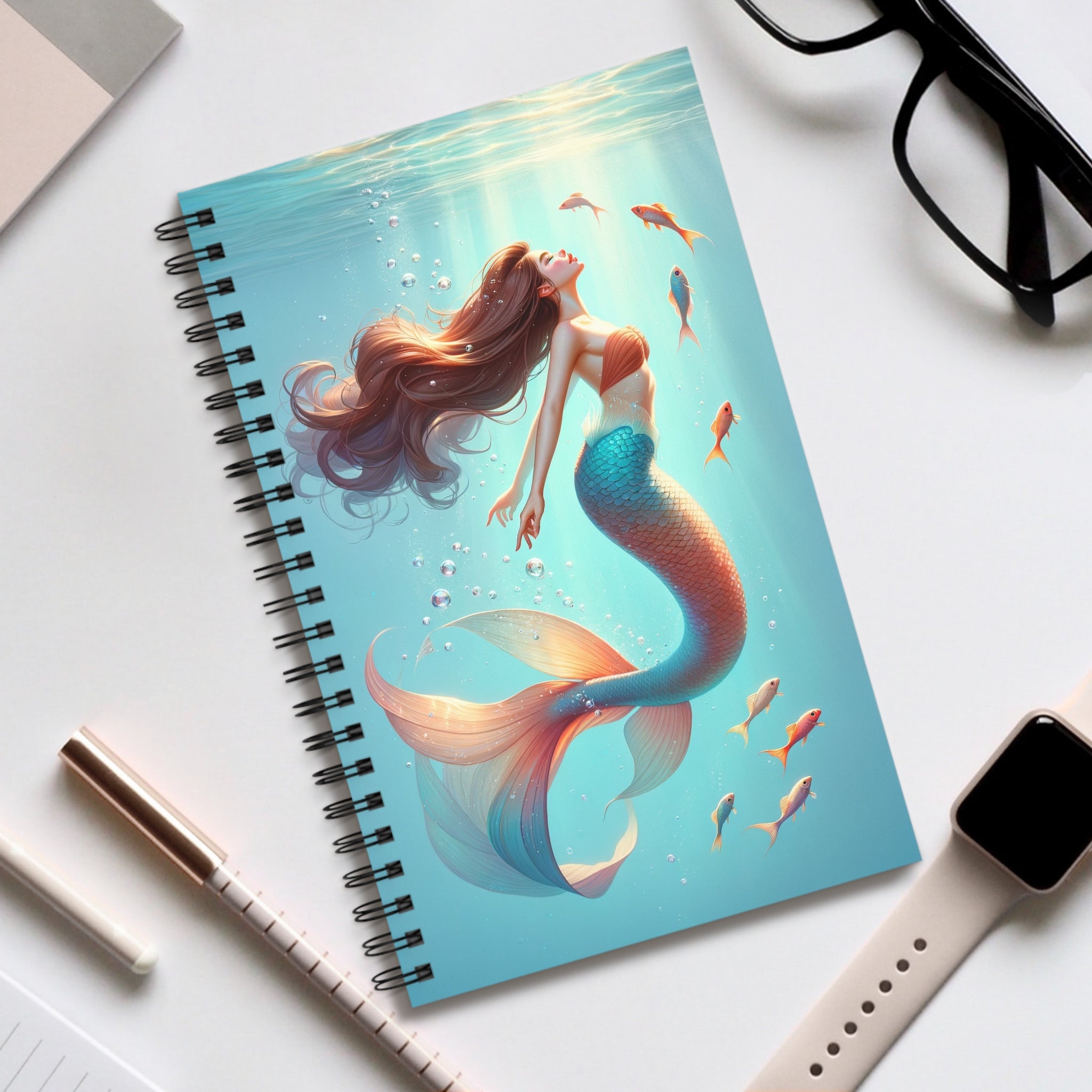 Mermaid with brown hair - Spiral Journal (EU)