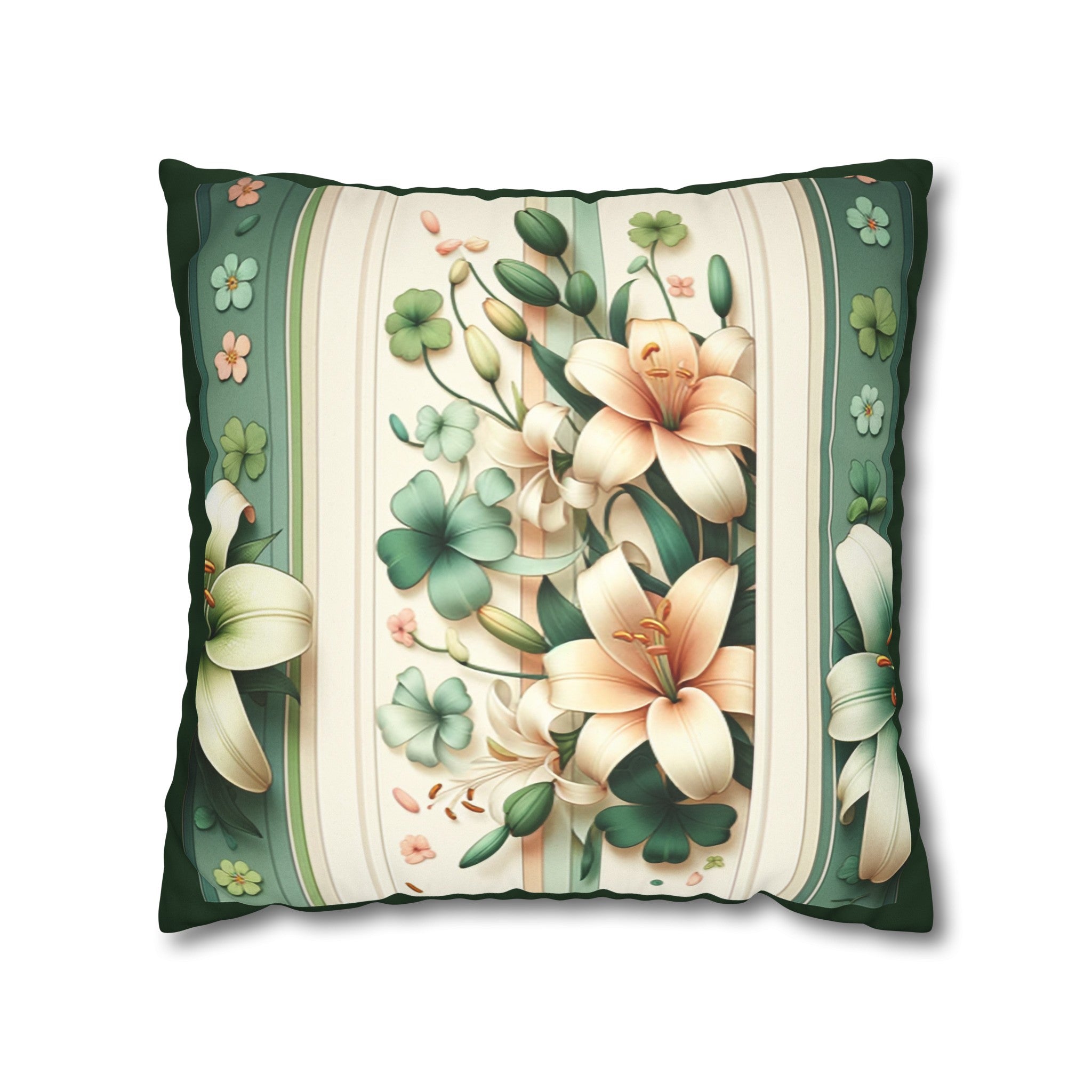 Lilies (2) - Suede Square Pillowcase