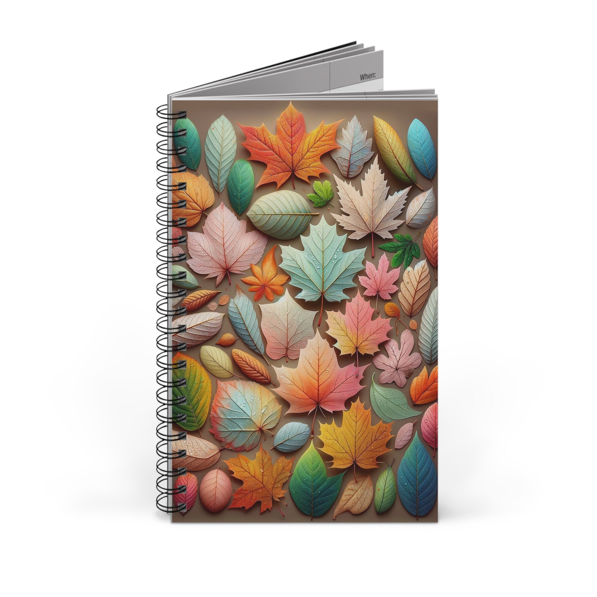 Pastel coloured leaves 2 - Spiral Journal (EU)