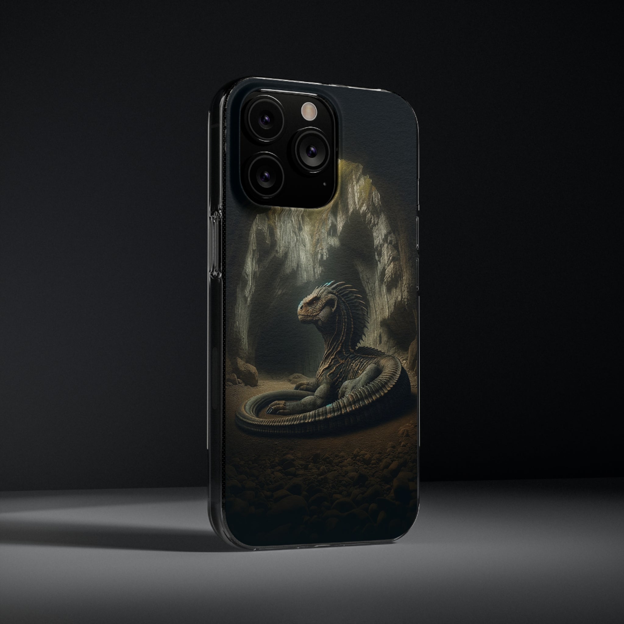 Basilisk in a cave - Soft Phone Case