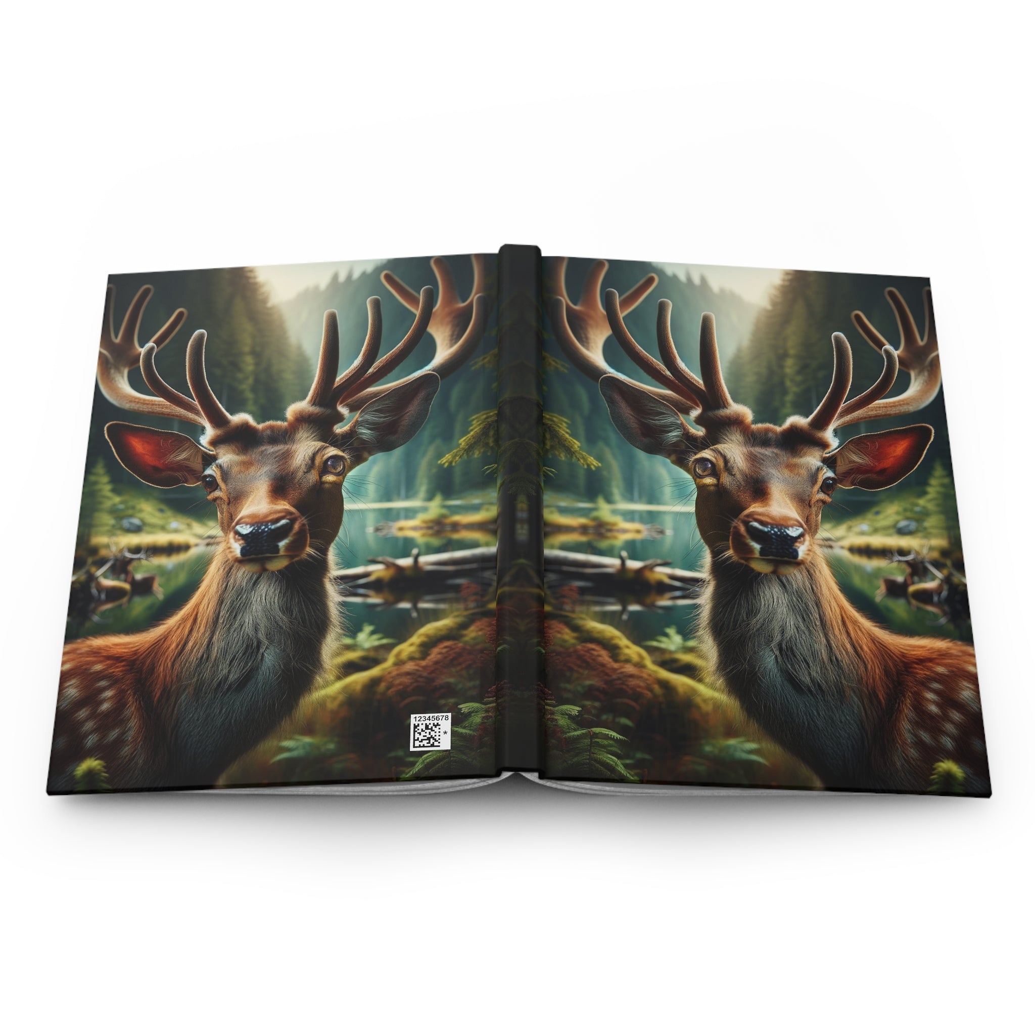 A curious deer - Hardcover Notebook