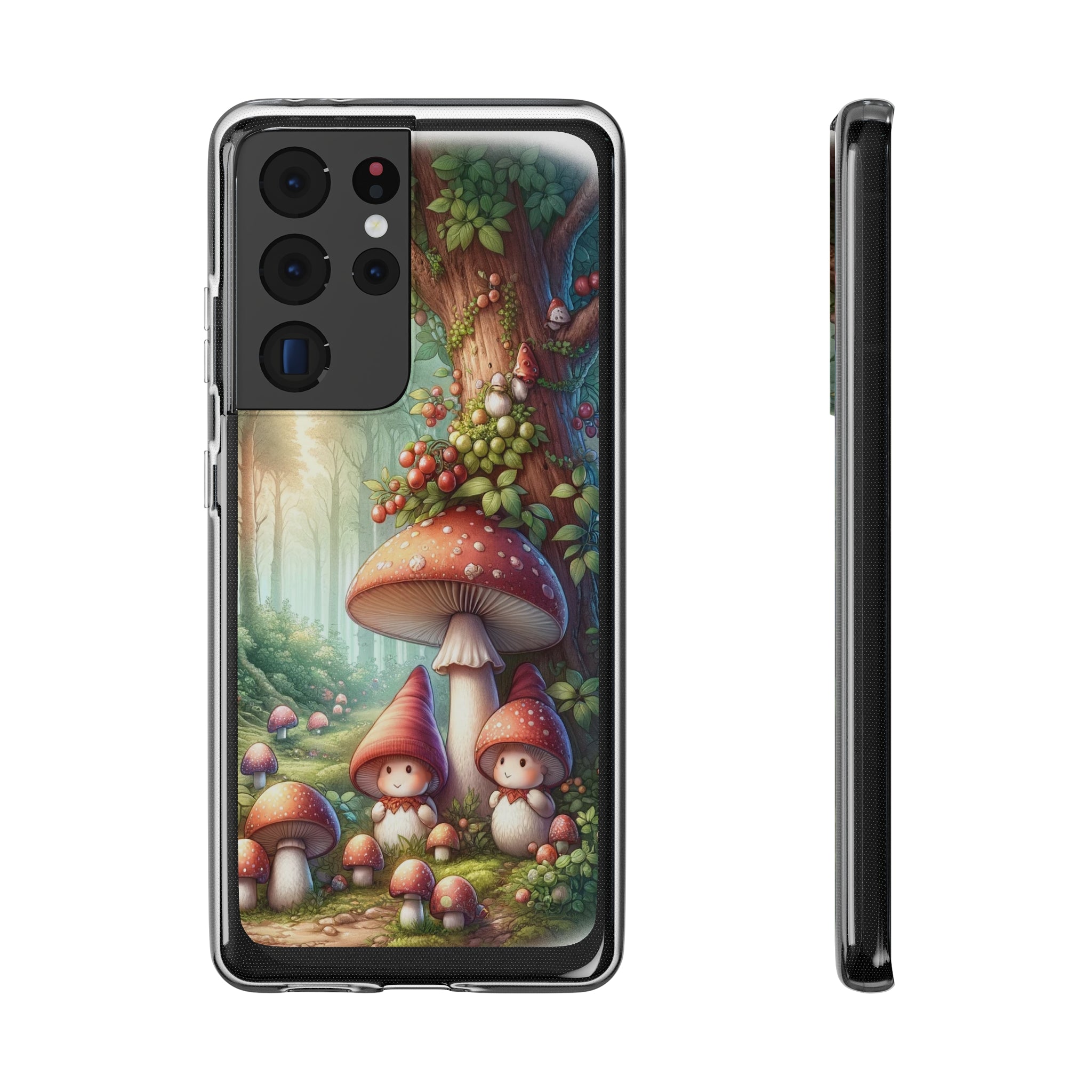 Gnomes and mushrooms - Soft Phone Case