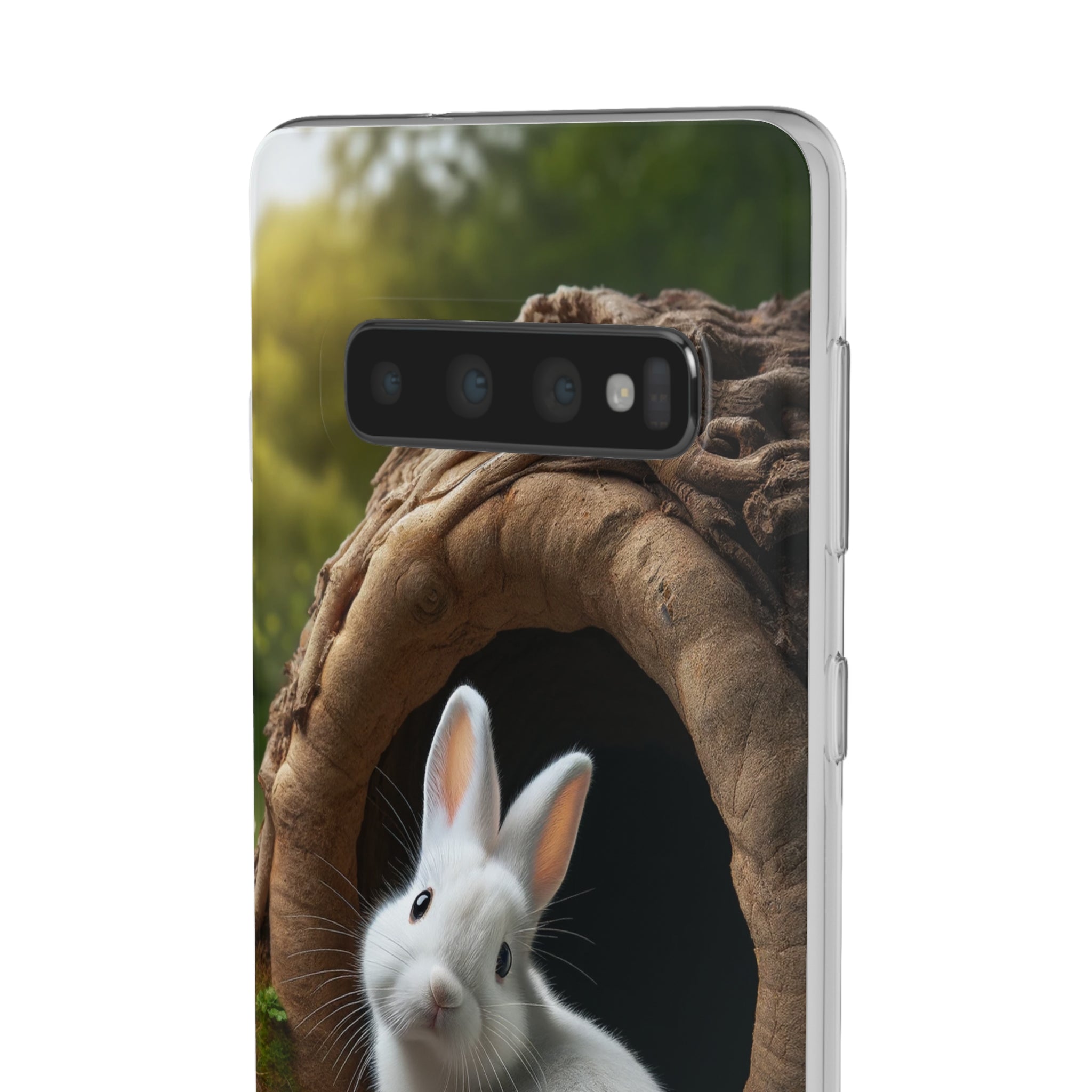 Curious, white rabbit - Flexi Case (Samsung only)